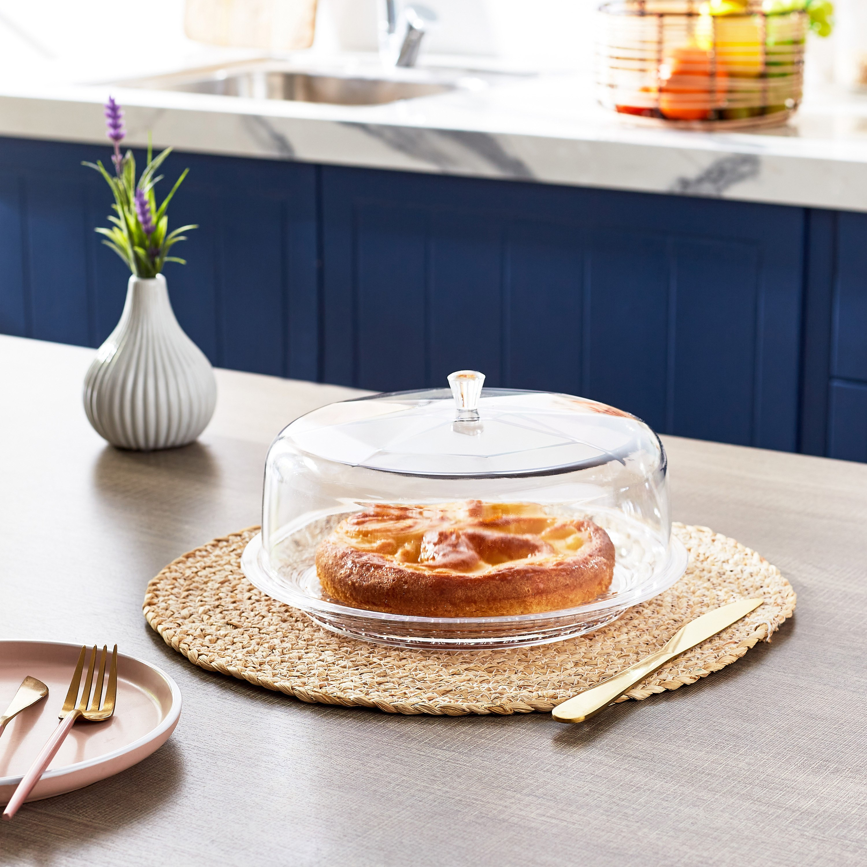 صحن كيك أكريليك من أوركيد - 25 سم-hbxdecorandfurnishings-tabletop-serveware-image-1