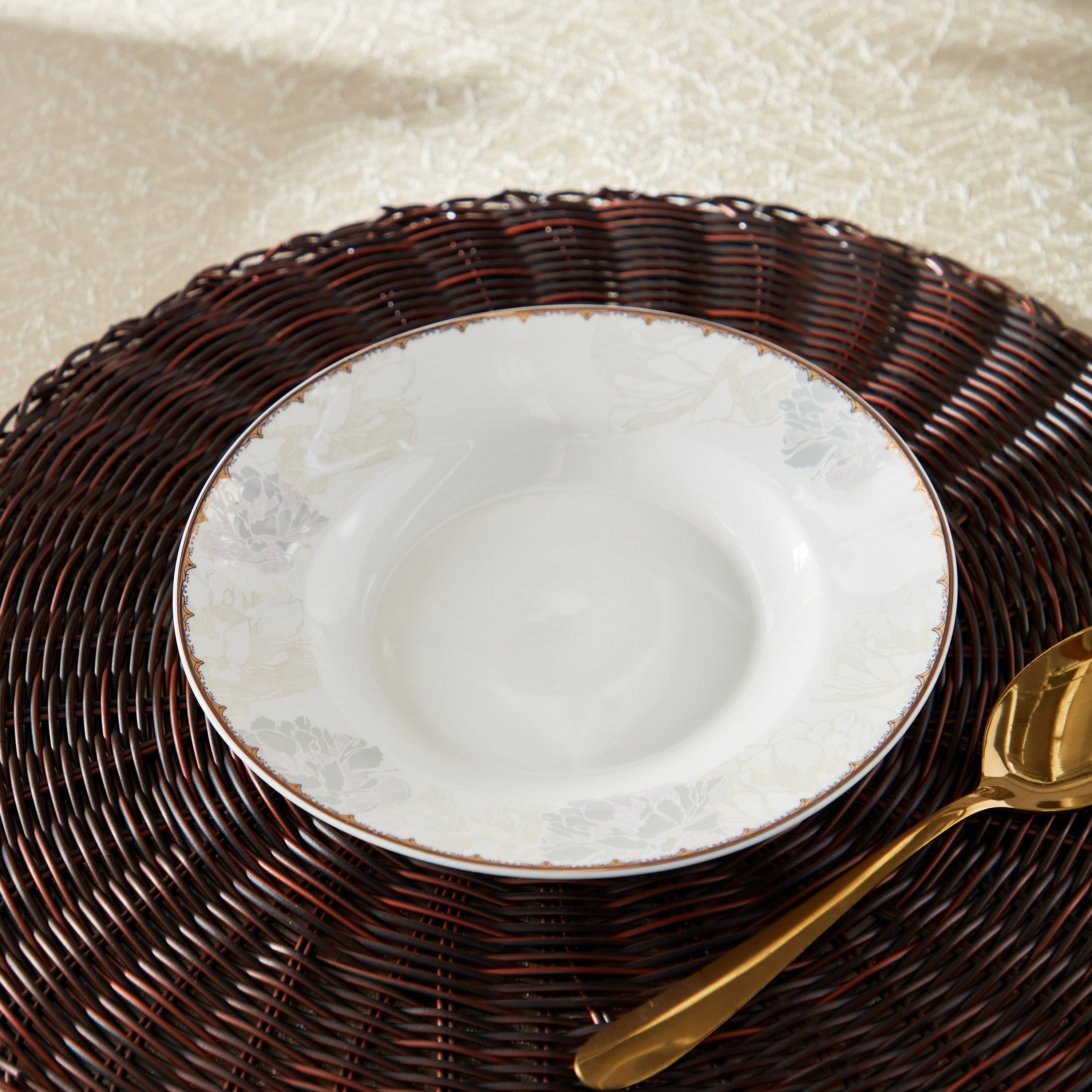 صحن شوربة خزف صيني من كوينز لوتس - 20 سم-hbxdecorandfurnishings-tabletop-crockery-image-2