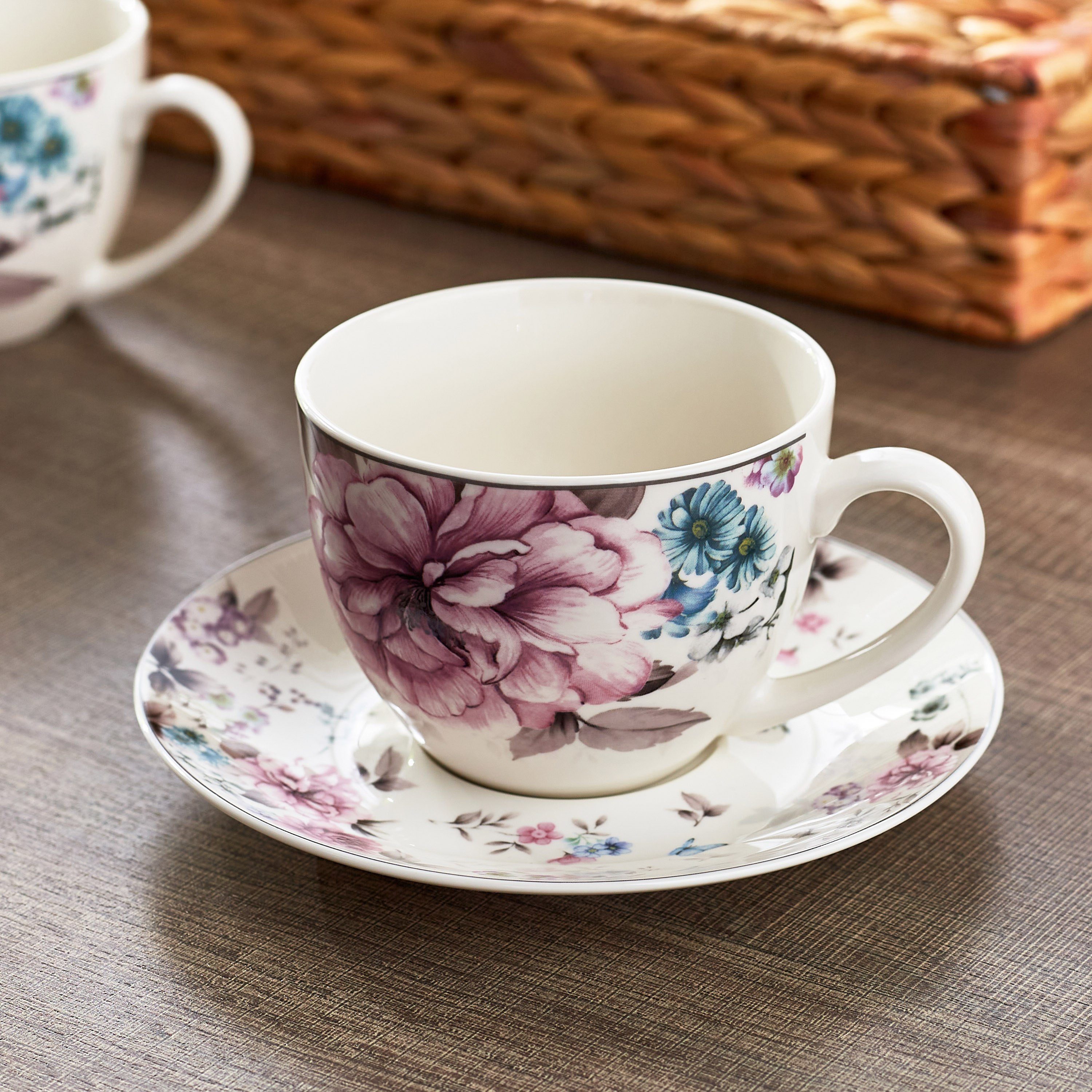 Orchid Grey Dawn 12-Piece Cup and Saucer Set - 220 ml-hbxhomeware-hbxkitchen-image-2