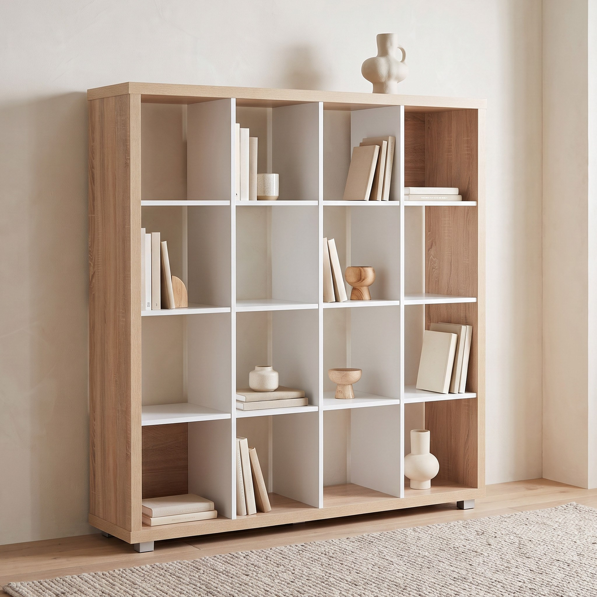 Alford Patara 16-Cube Divider Bookcase-hbxfurniture-office-bookcases-image-1