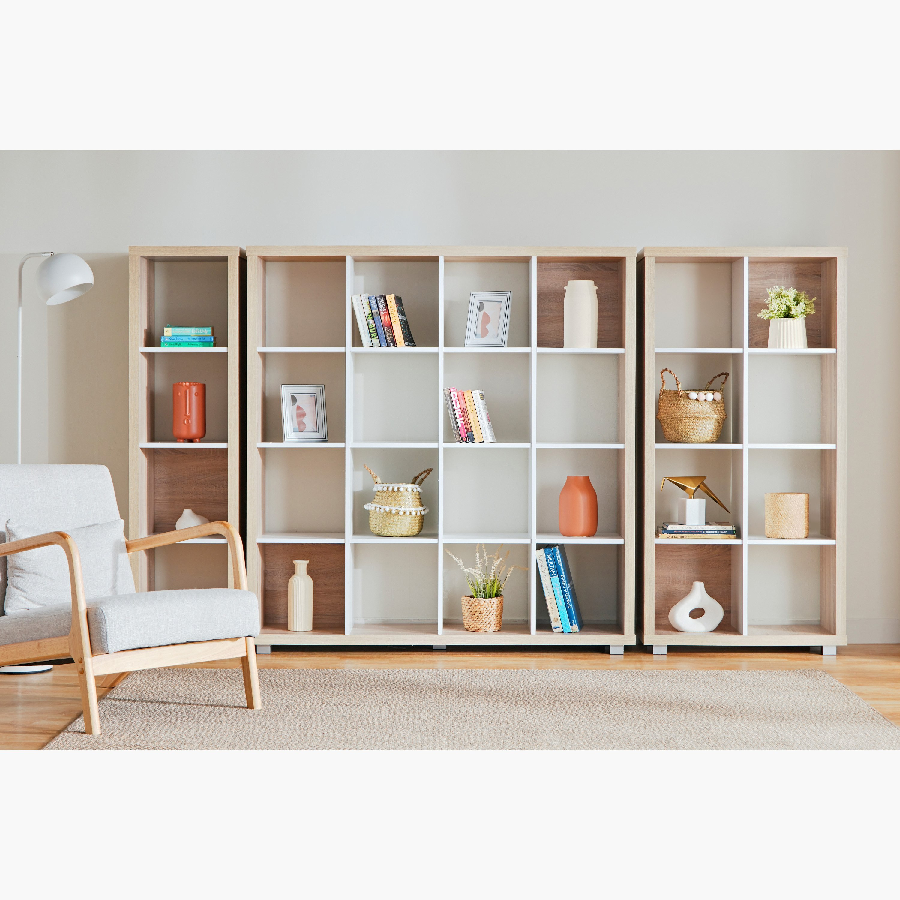 Alford Patara 16-Cube Divider Bookcase-hbxfurniture-office-bookcases-image-9