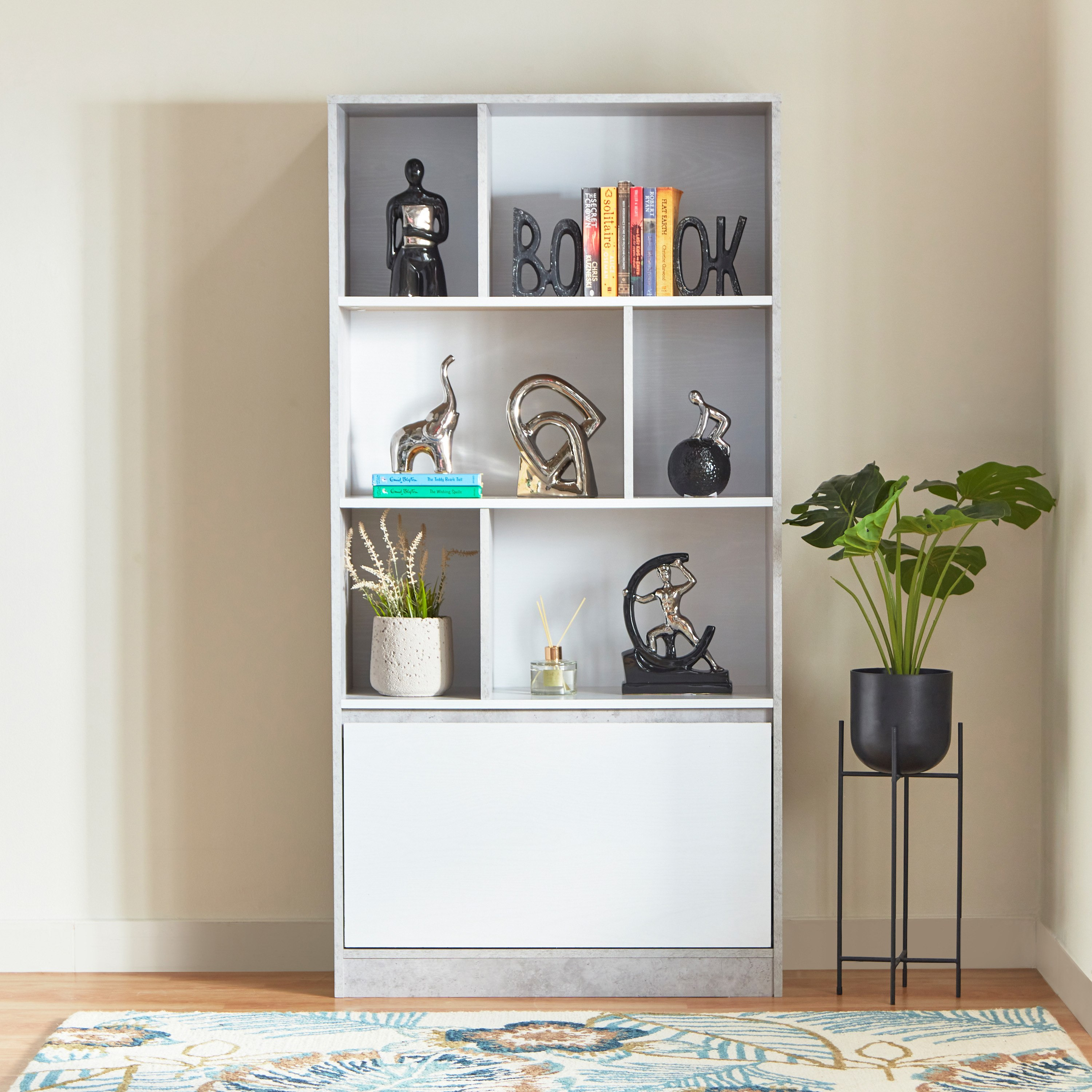 Alford Patara 3-Tier Bookcase with Drawer-hbxfurniture-office-bookcases-image-2