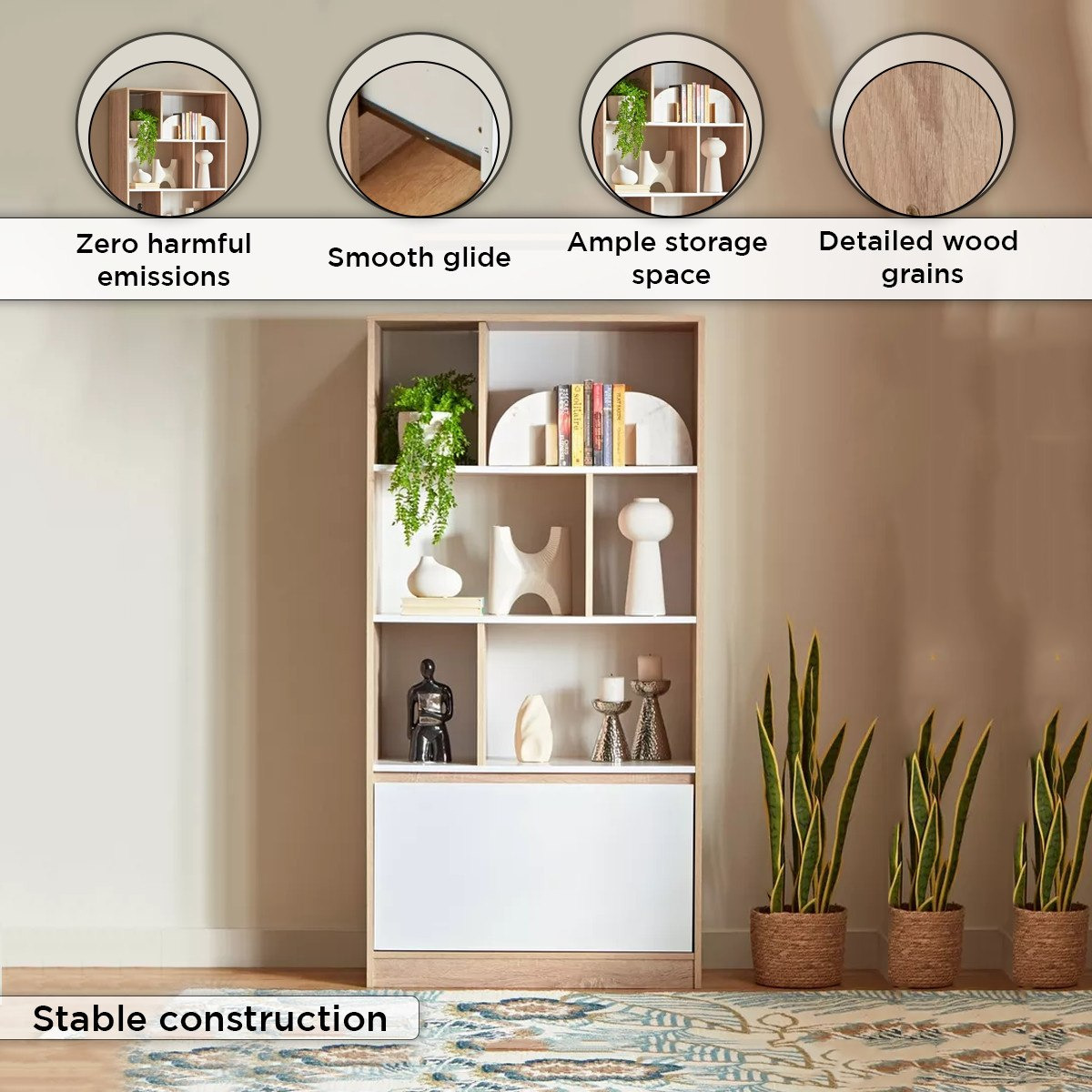 Alford Patara 3-Tier Bookcase with Drawer-hbxfurniture-office-bookcases-image-5
