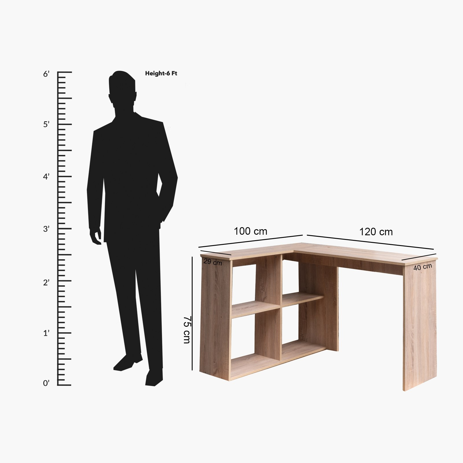 Movo Jazz Corner Study Desk with Bookcase-hbxfurniture-office-desks-image-10