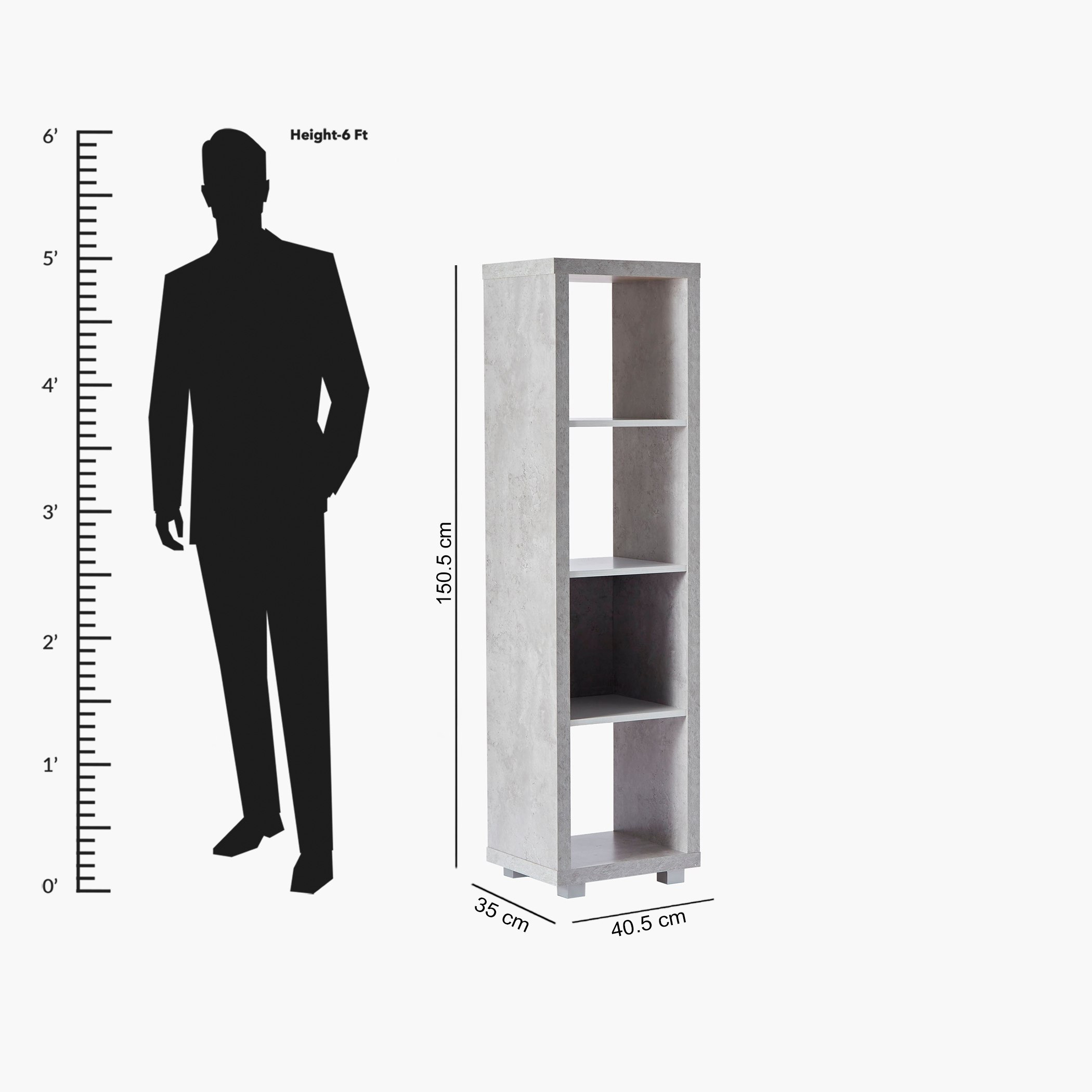 Alford Patara 4-Cube Divider Bookcase-hbxfurniture-office-bookcases-image-11
