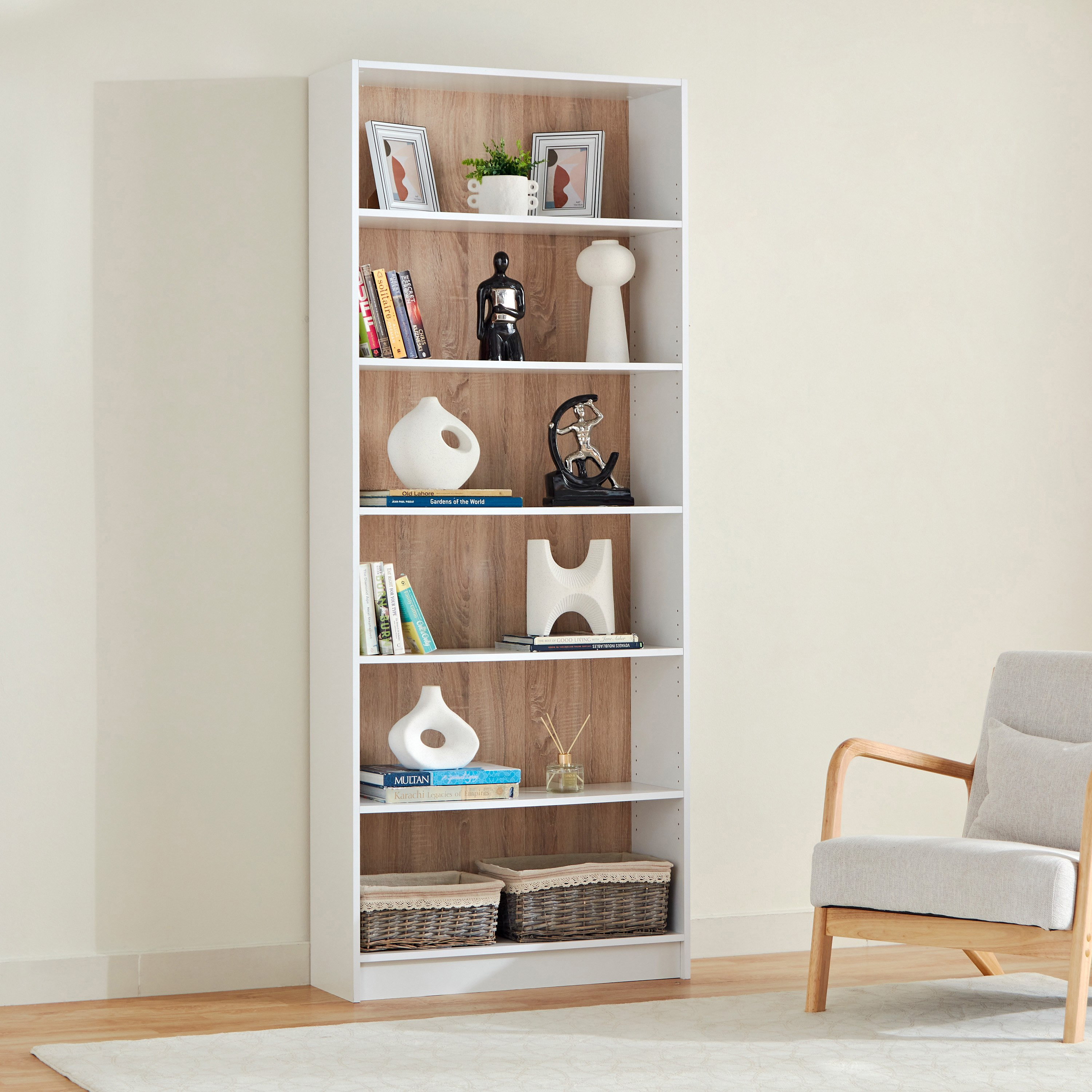 خزانة كتب 6 مستويات من ألفورد أفيان-hbxfurniture-office-bookcases-image-1