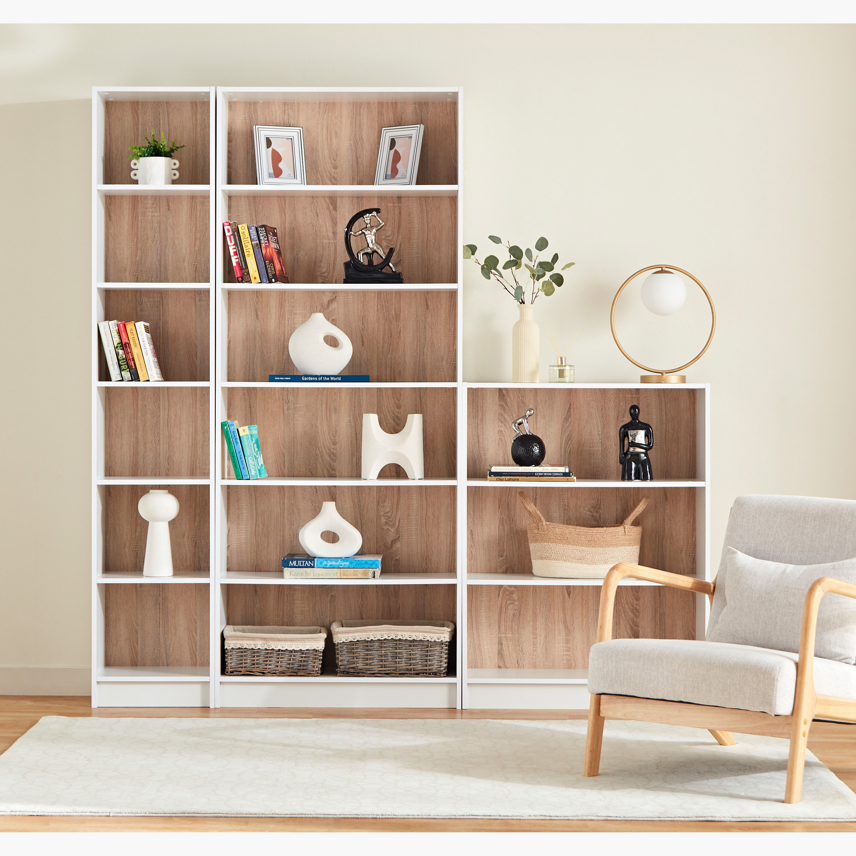 Alford Avian 6-Tier Narrow Bookcase-hbxfurniture-office-bookcases-image-6
