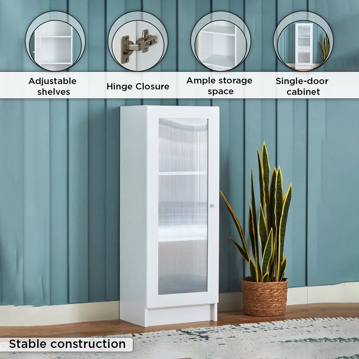 وحدة تخزين/ خزانة كتب متعددة الاستخدامات بـ 3 مستويات وبابين أكريليك من فرانكفورت-hbxfurniture-office-bookcases-image-5