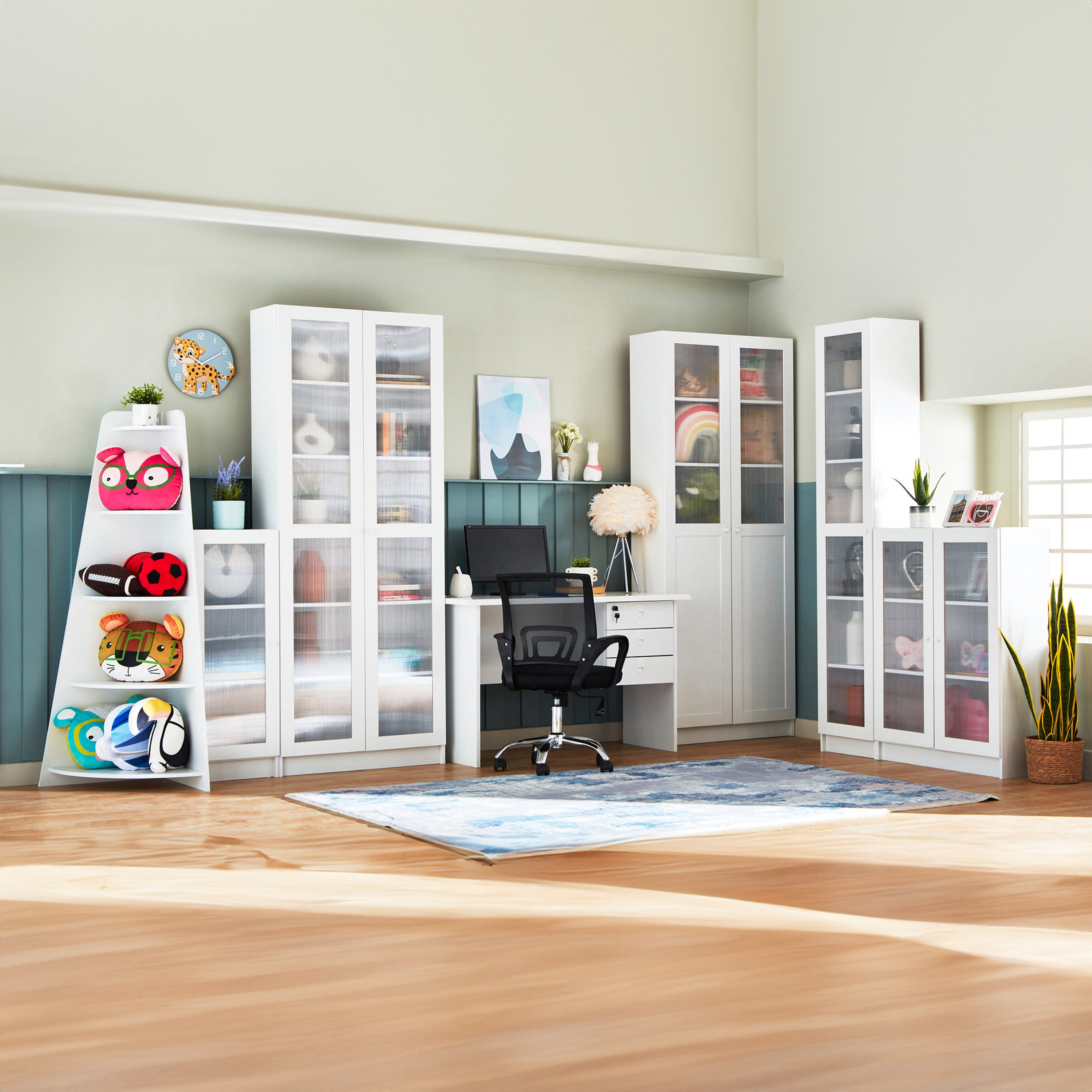 خزانة كتب ركنيّة 5 مستويات من فرانكفورت-hbxfurniture-office-bookcases-image-9