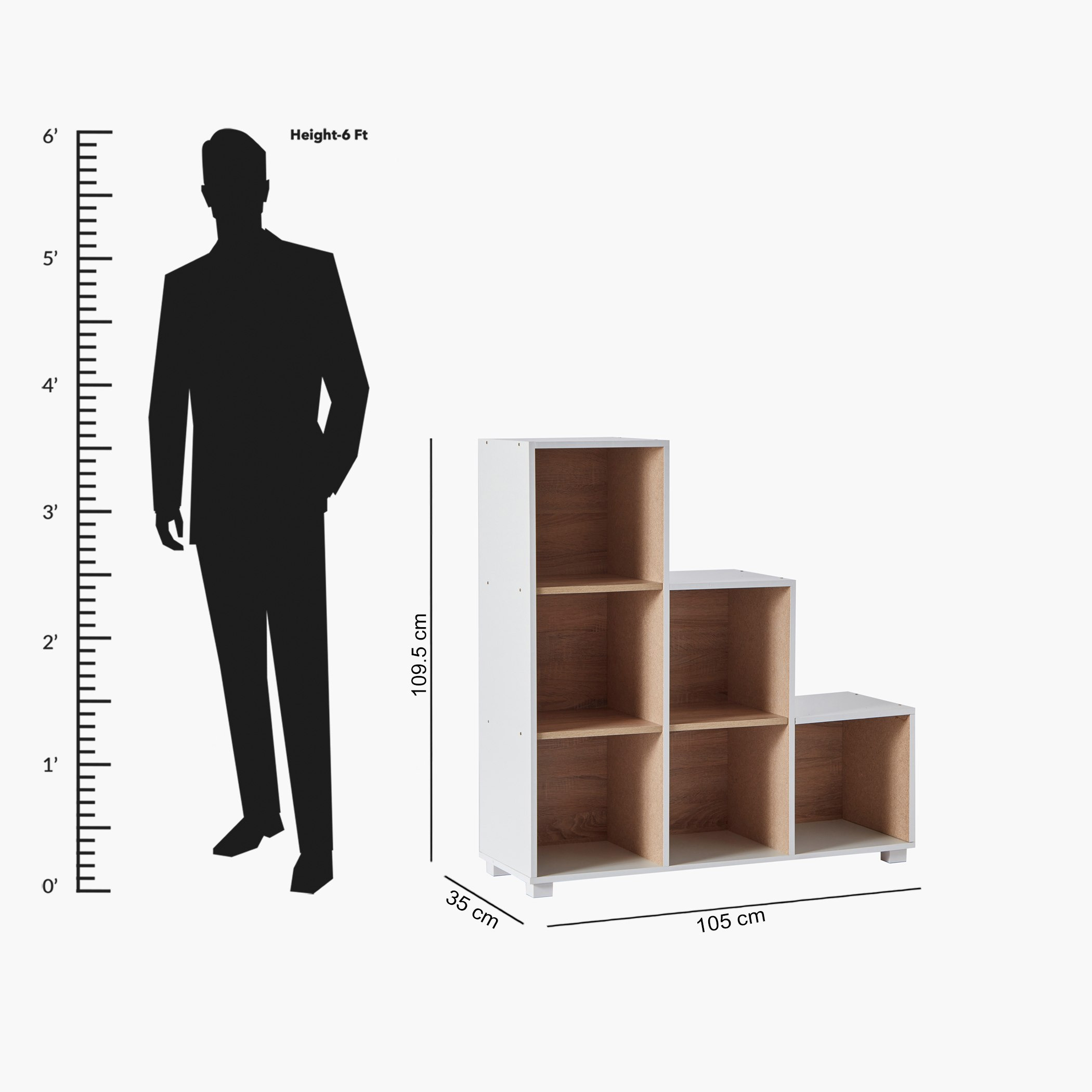 Movo Alford Lyon 6-Cube Step Bookcase-hbxfurniture-office-bookcases-image-11