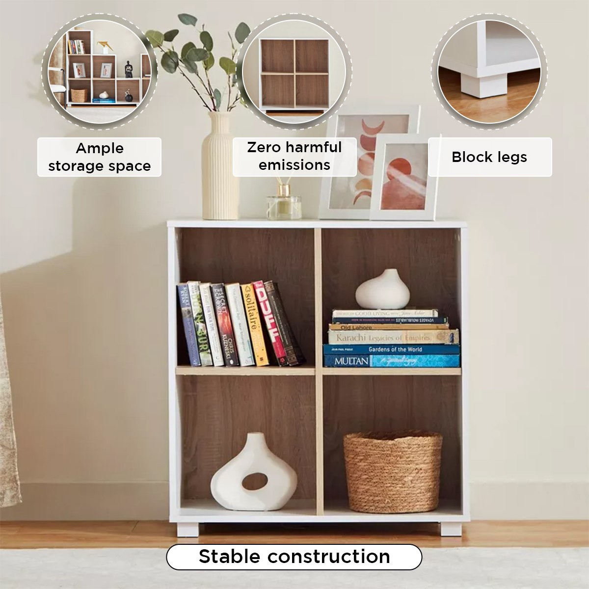 Movo Alford Lyon 4-Cube Bookcase-hbxfurniture-office-bookcases-image-5