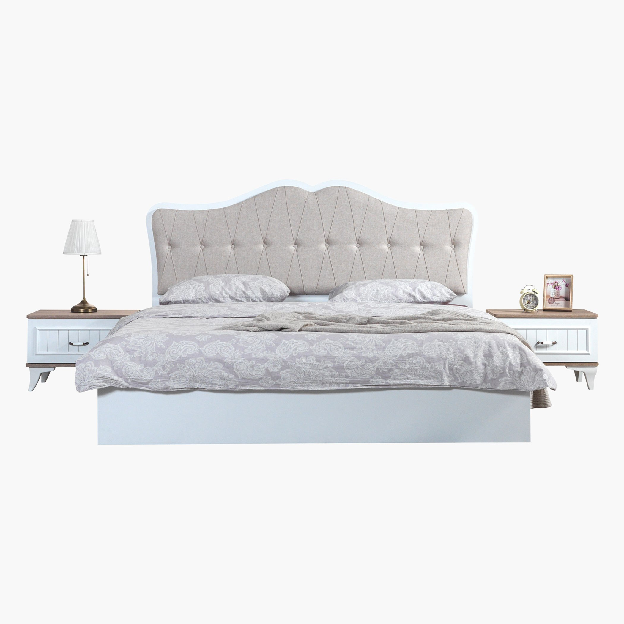 طقم غرفة نوم كينج 5 قطع من فيكتوريا - 180x200 سم-hbxbedroom-bedsandbedsets-bedroomsets-king-image-2