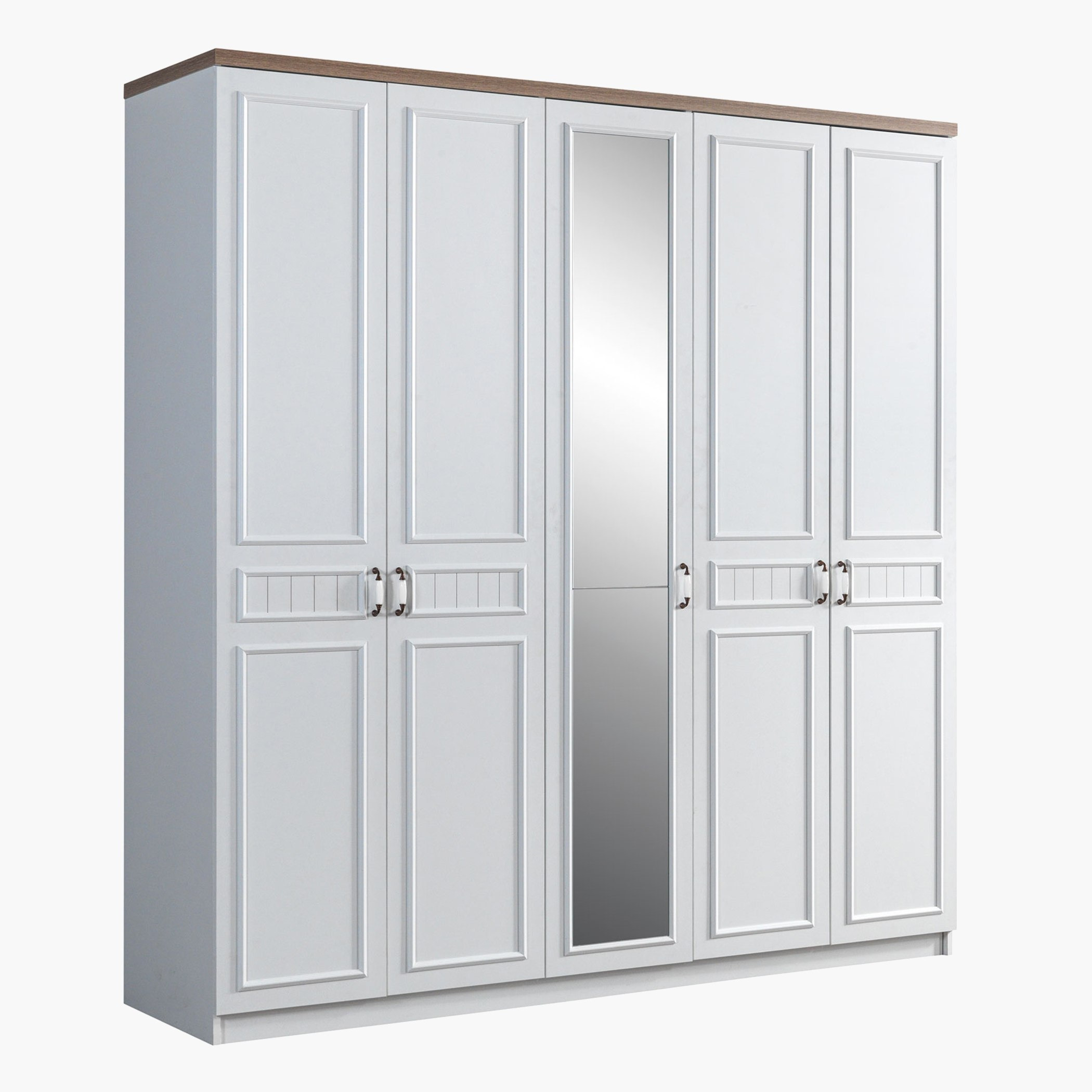 خزانة ملابس 5 أبواب مع مرآة من فيكتوريا-hbxfurniture-wardrobes-image-2