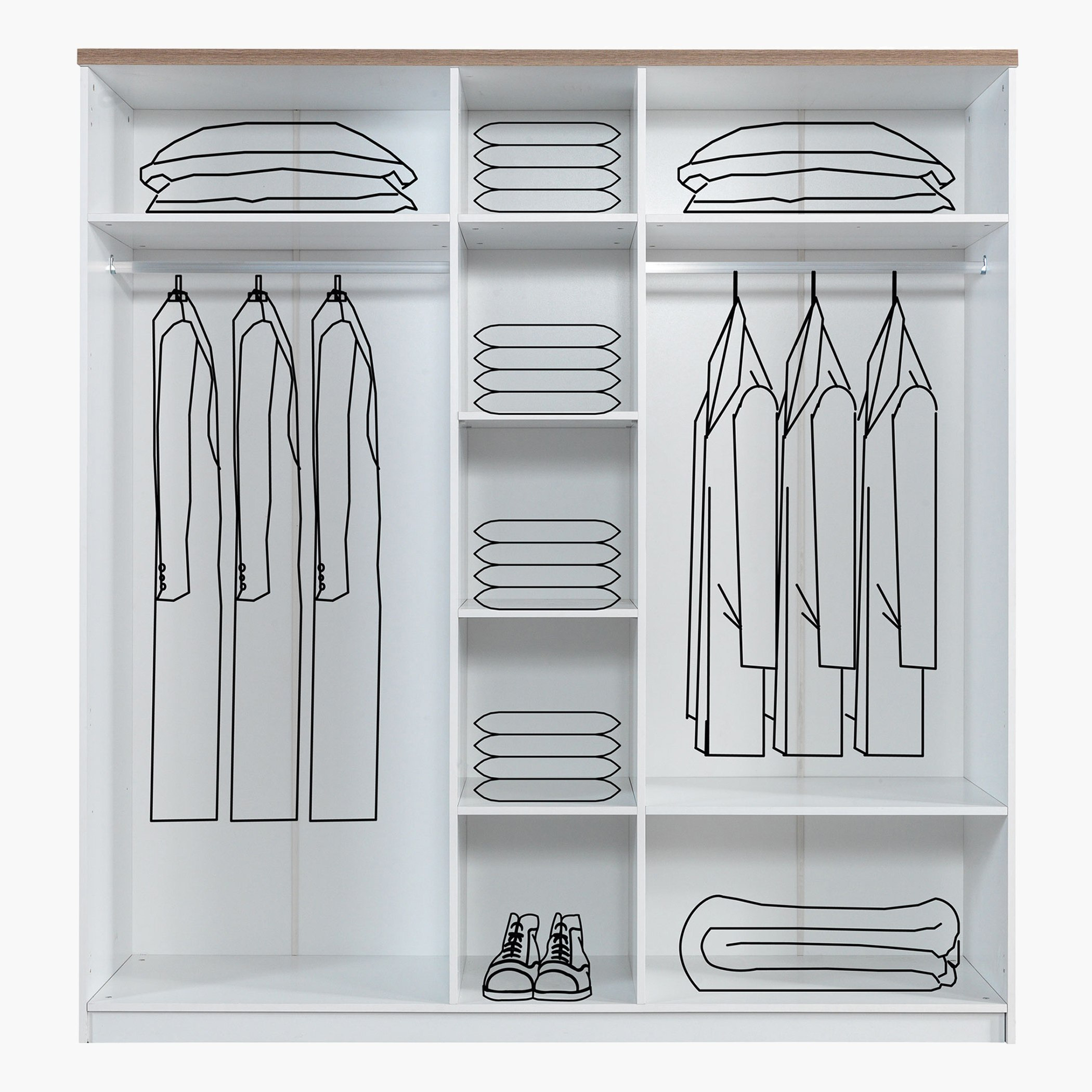 خزانة ملابس 5 أبواب مع مرآة من فيكتوريا-hbxfurniture-wardrobes-image-4