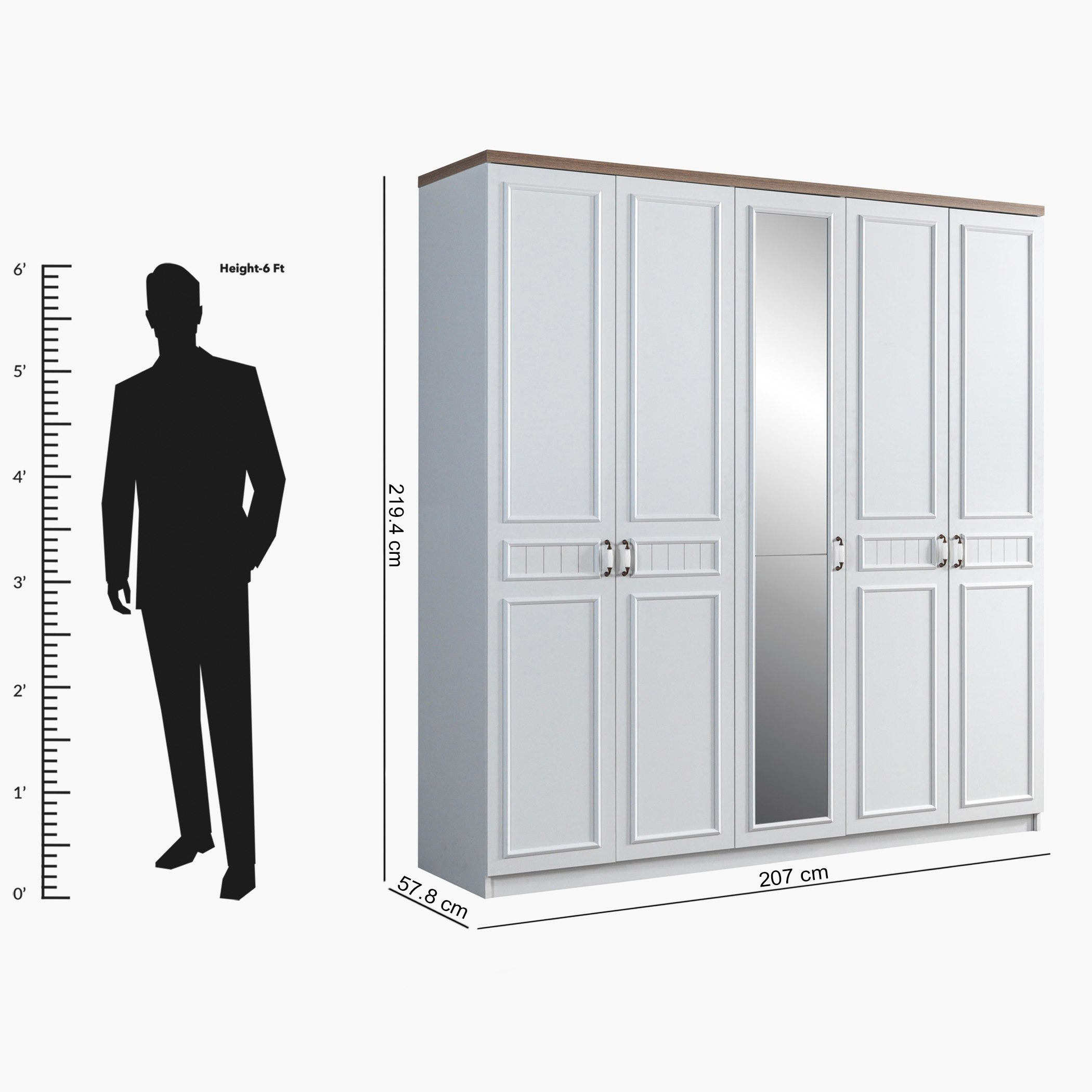 خزانة ملابس 5 أبواب مع مرآة من فيكتوريا-hbxfurniture-wardrobes-image-7