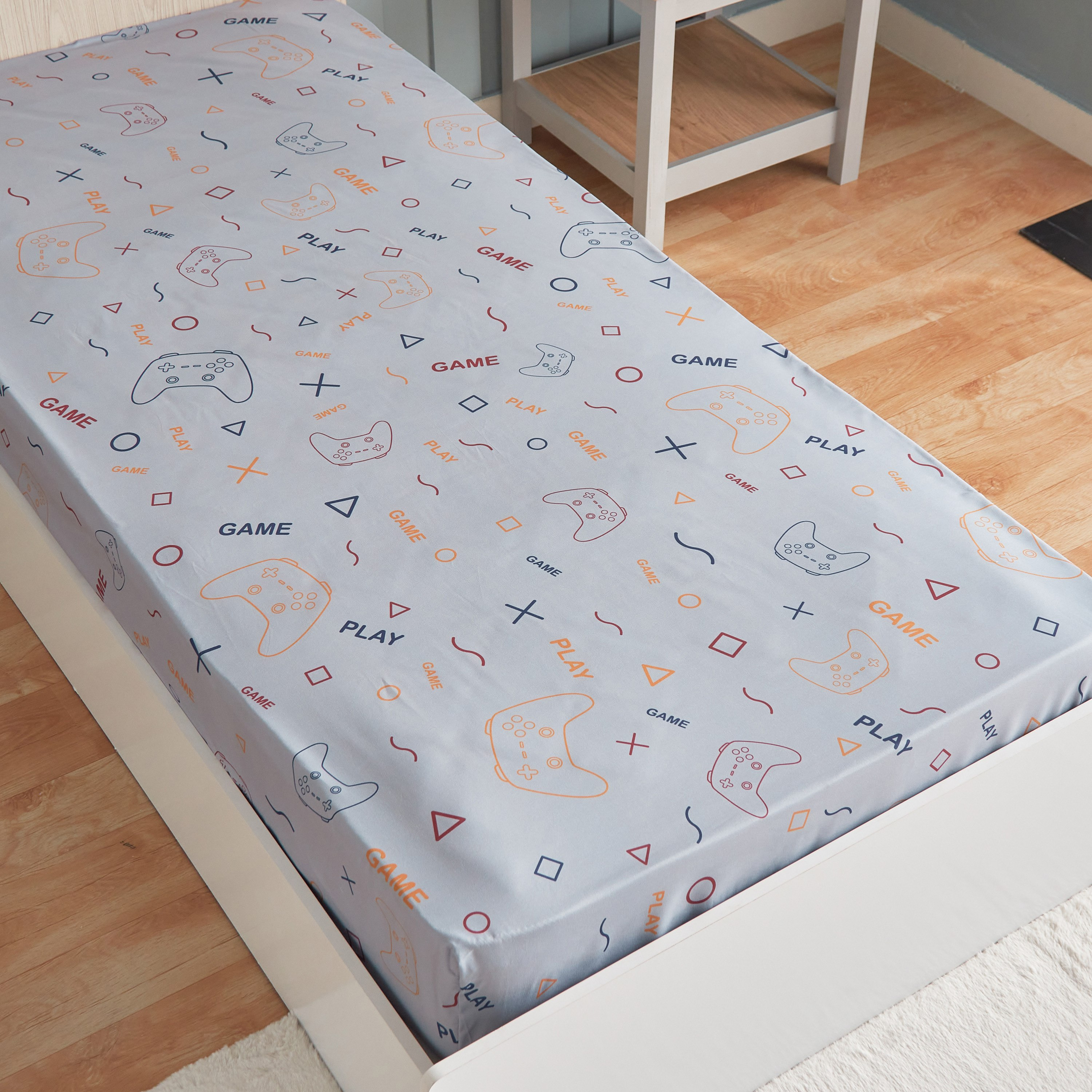 شرشف مطاطي توين ألياف دقيقة من جيمينج نويل- 90x200+25 سم-hbxhomeware-hbxkidsandyouth-image-3