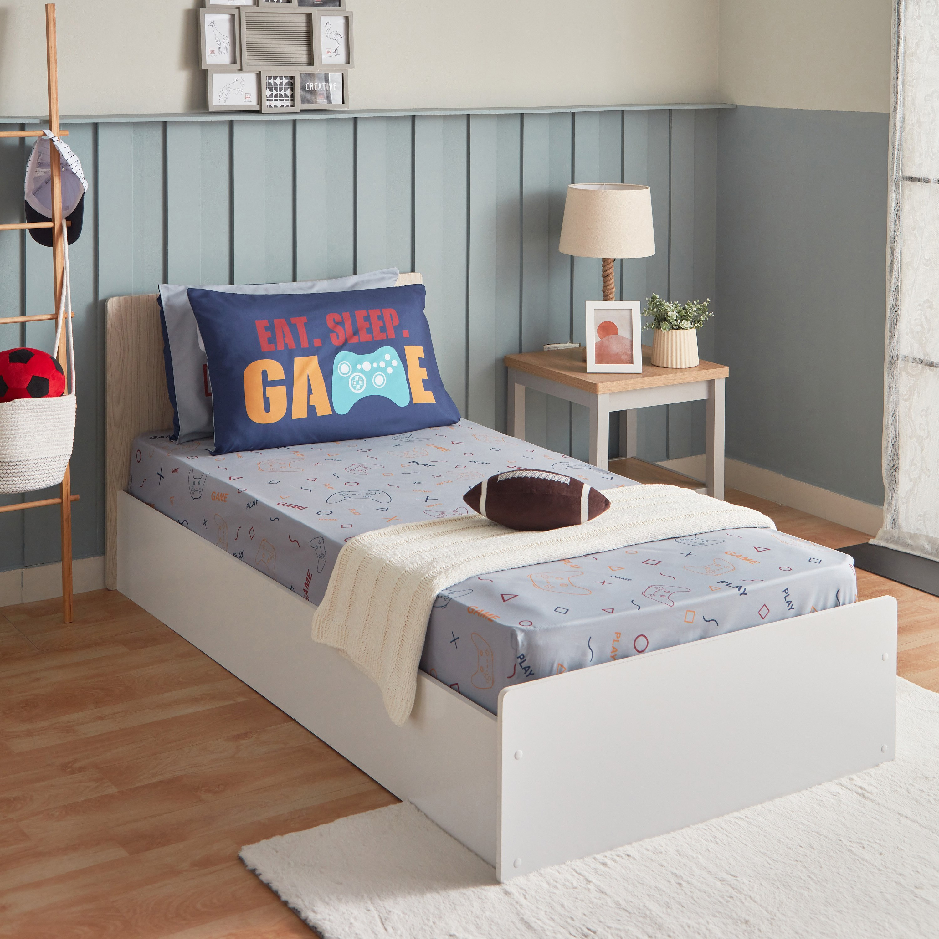 شرشف مطاطي توين ألياف دقيقة من جيمينج نويل- 90x200+25 سم-hbxhomeware-hbxkidsandyouth-image-7