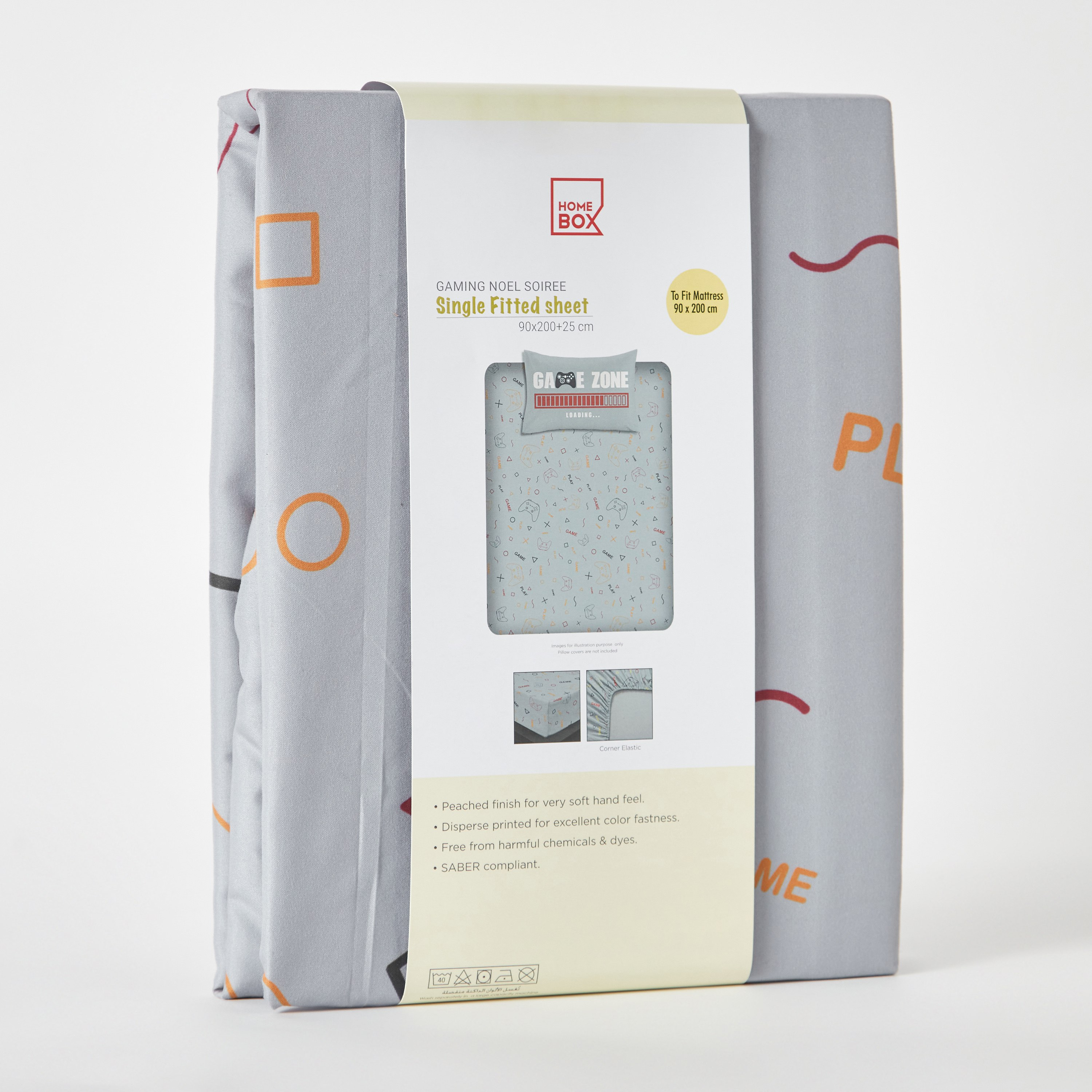 شرشف مطاطي توين ألياف دقيقة من جيمينج نويل- 90x200+25 سم-hbxhomeware-hbxkidsandyouth-image-8