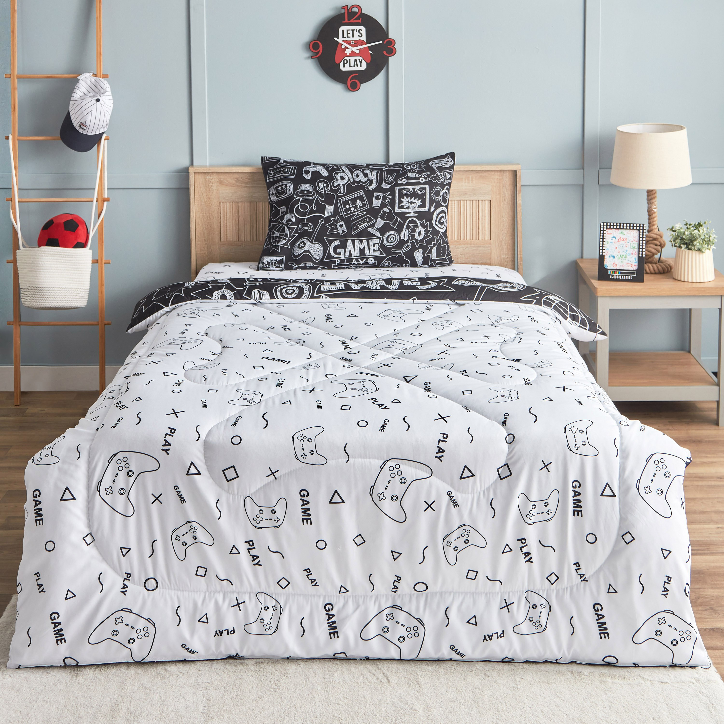 طقم لحاف مزدوج ألياف دقيقة من جيمنج دودل سواريه -  160x220 سم-hbxhomeware-hbxkidsandyouth-image-3
