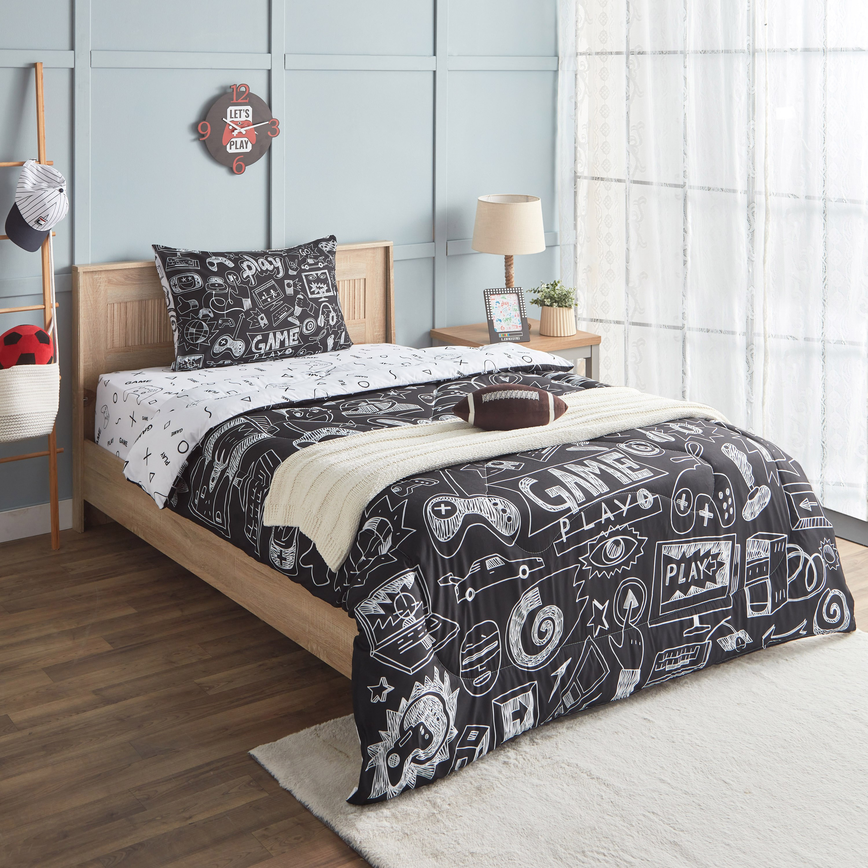 طقم لحاف مزدوج ألياف دقيقة من جيمنج دودل سواريه -  160x220 سم-hbxhomeware-hbxkidsandyouth-image-8