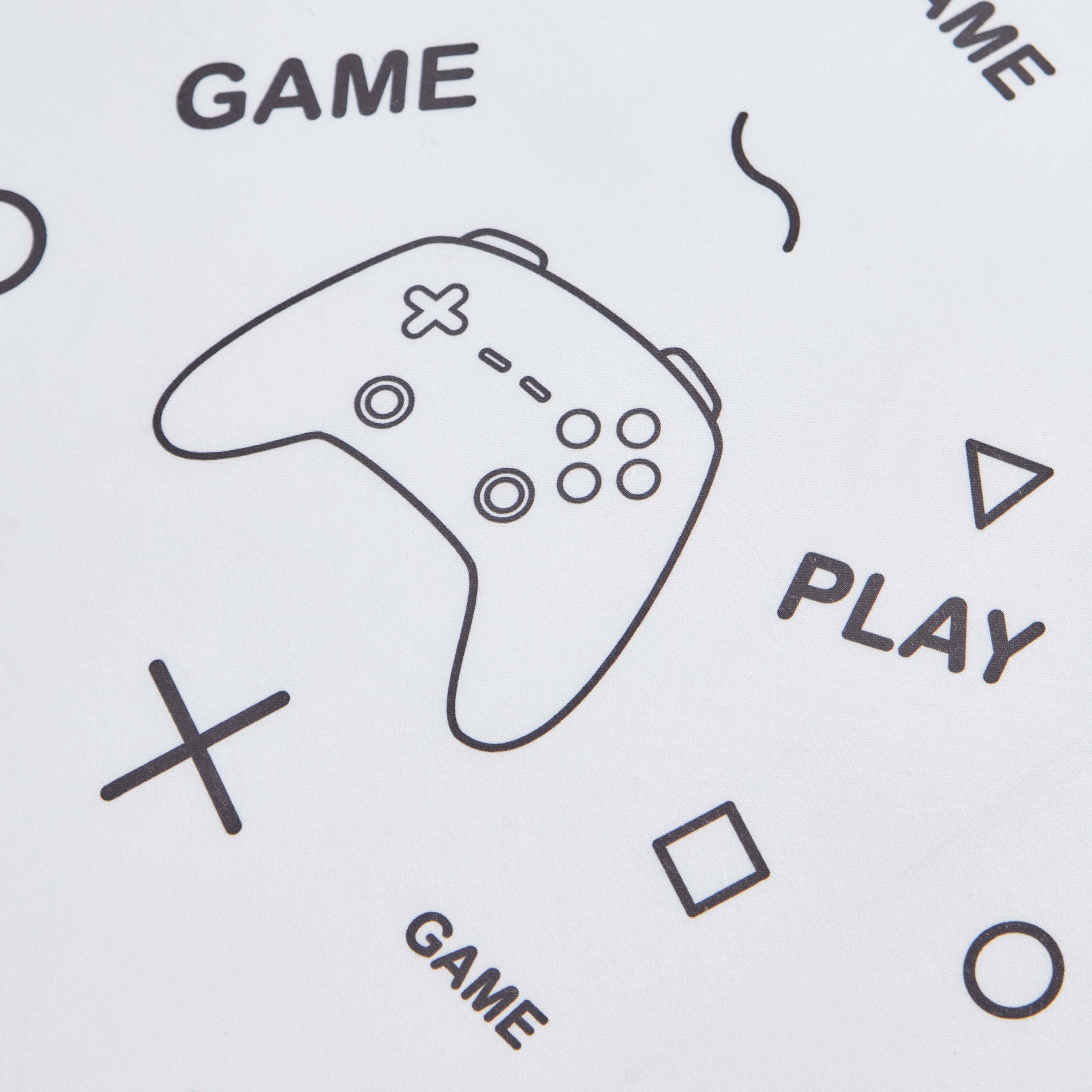 Gaming Doodle Soiree Microfibre Twin Fitted Sheet - 120x200+25 cm-hbxhomeware-hbxkidsandyouth-image-4