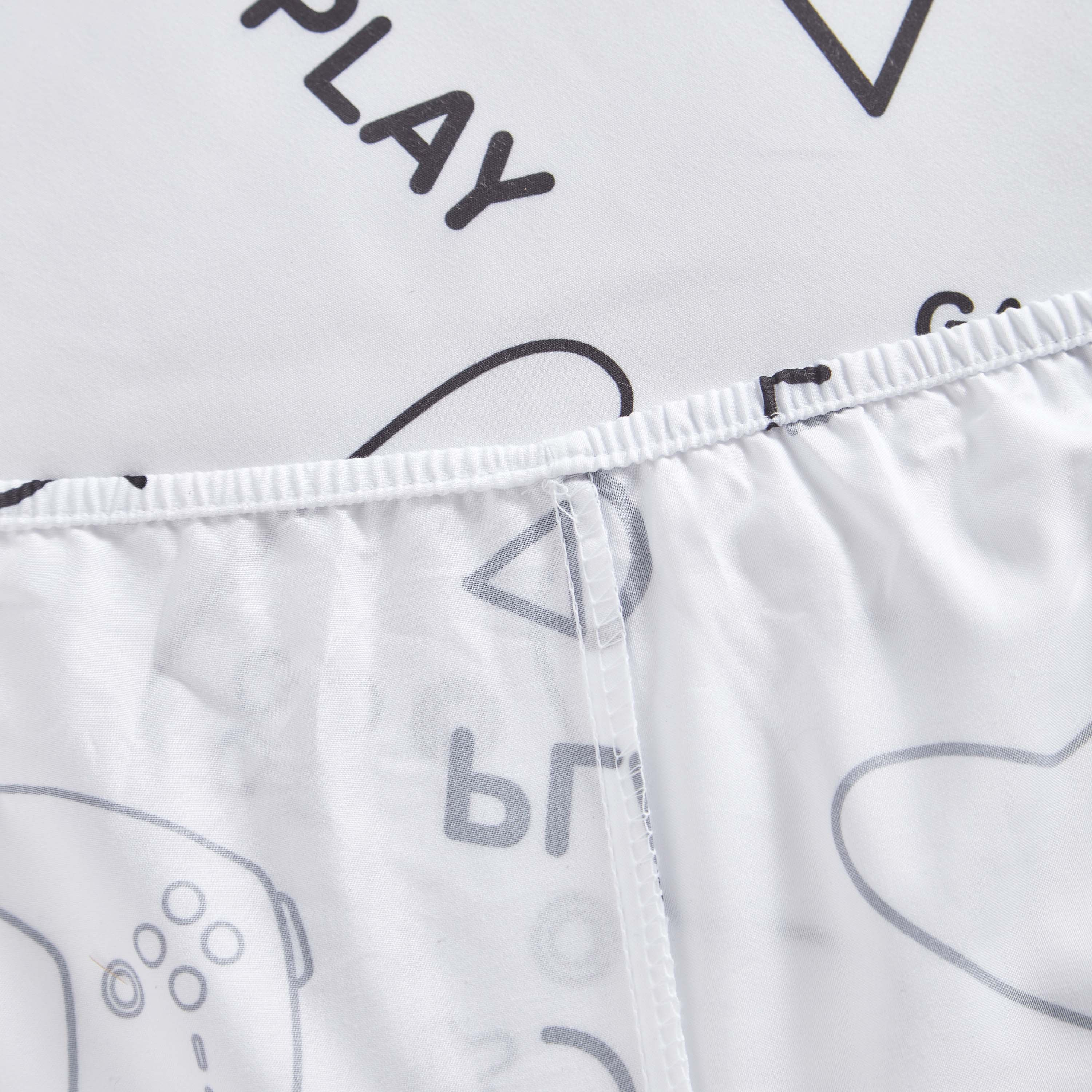 Gaming Doodle Soiree Microfibre Twin Fitted Sheet - 120x200+25 cm-hbxhomeware-hbxkidsandyouth-image-6