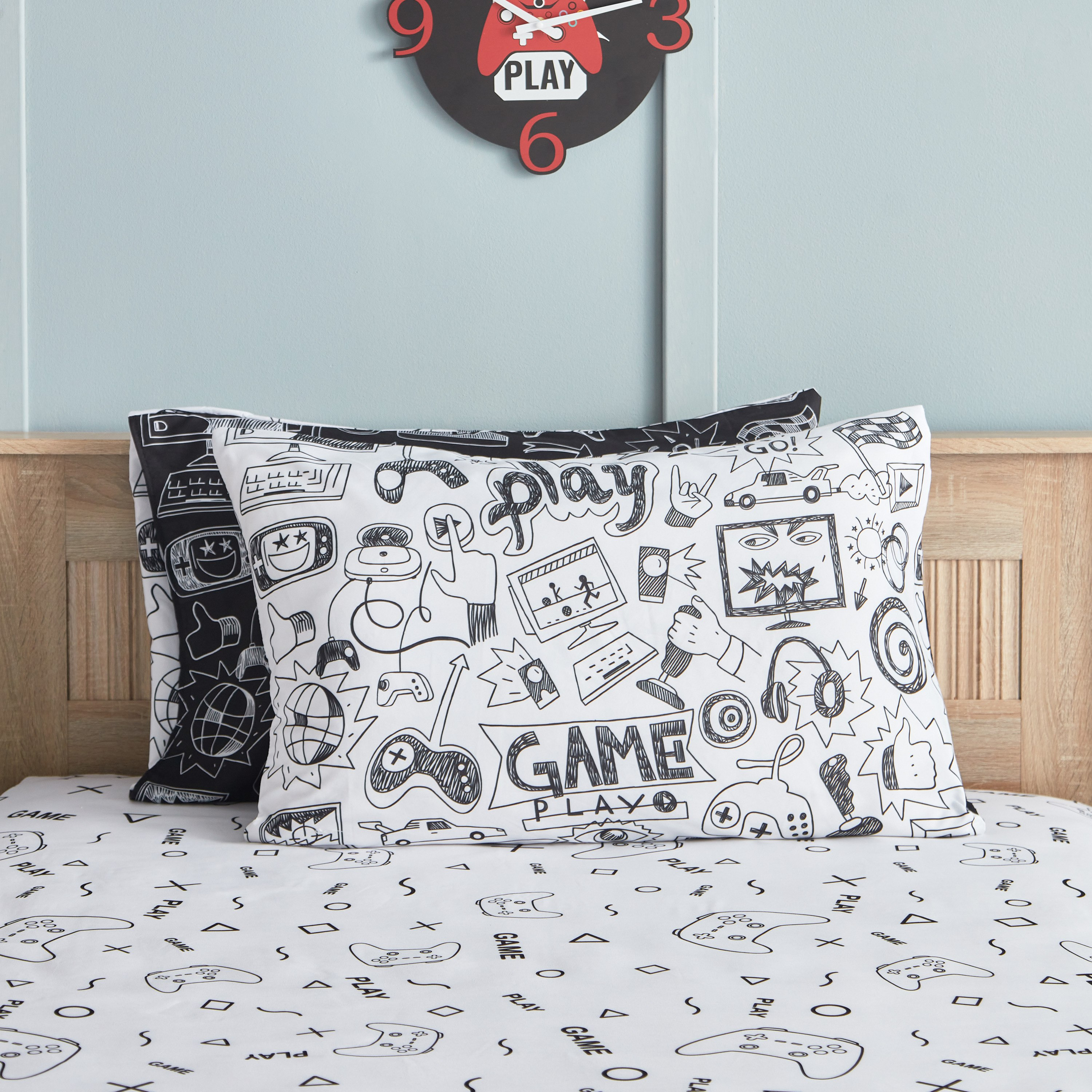 طقم غطاء وسادة ألياف دقيقة قطعتين من جيمنج دودل سواريه- 50x75 سم-hbxhomeware-hbxkidsandyouth-image-2