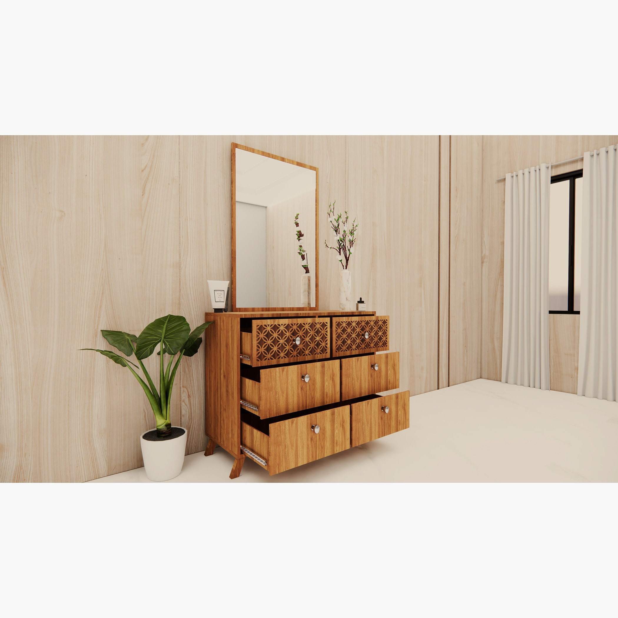 طقم غرفة نوم سوبر كينج 5 قطع من هيرشي - 200x200 سم-hbxbedroom-bedsandbedsets-bedroomsets-superking-image-14