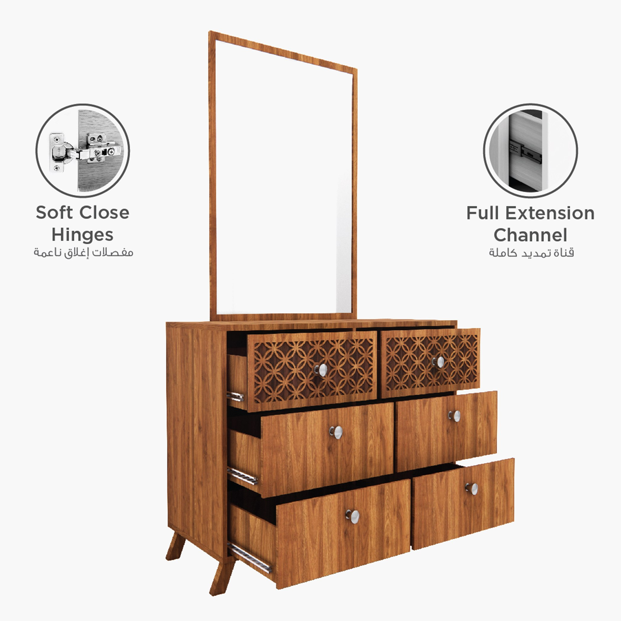 طقم غرفة نوم سوبر كينج 5 قطع من هيرشي - 200x200 سم-hbxbedroom-bedsandbedsets-bedroomsets-superking-image-16