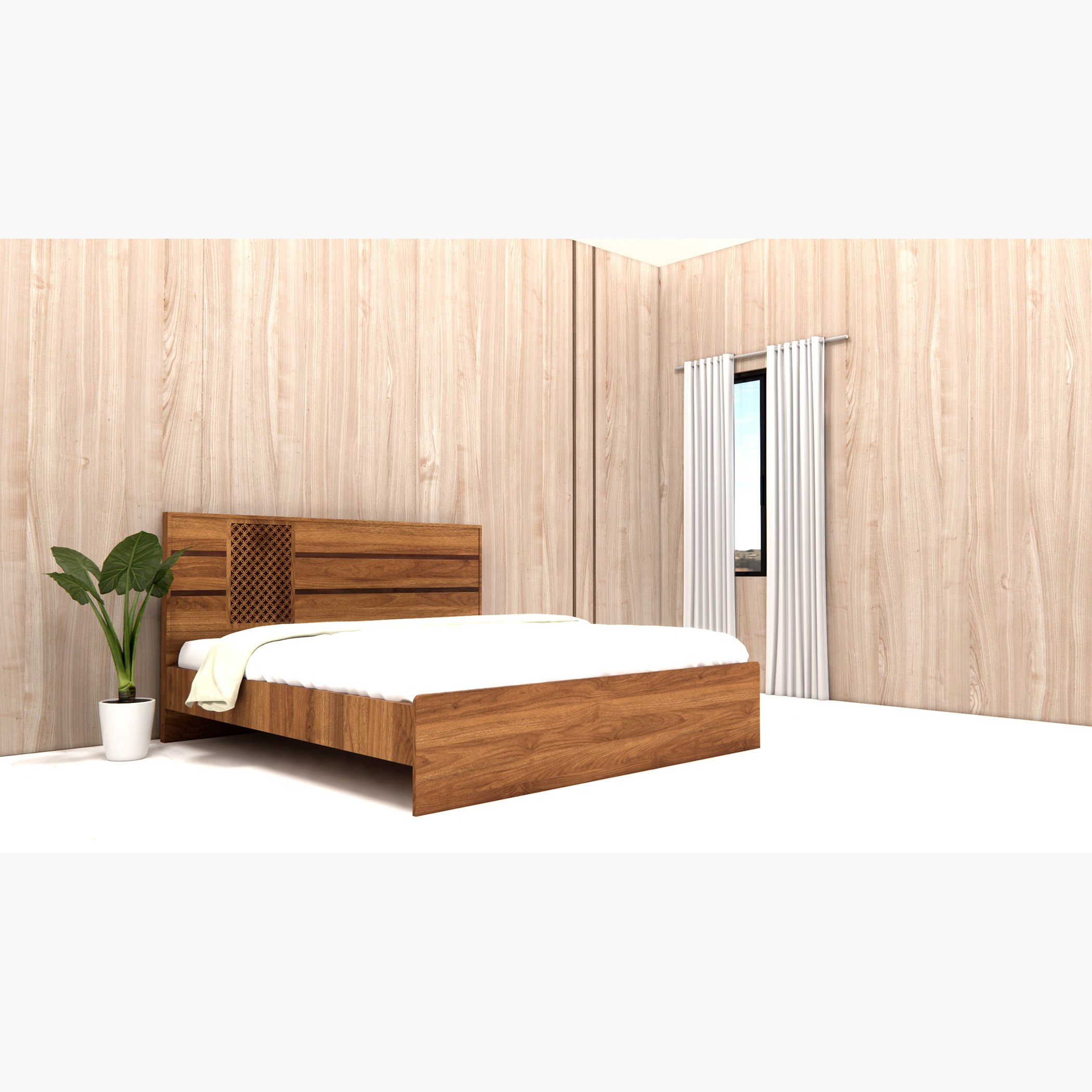 طقم غرفة نوم سوبر كينج 5 قطع من هيرشي - 200x200 سم-hbxbedroom-bedsandbedsets-bedroomsets-superking-image-2