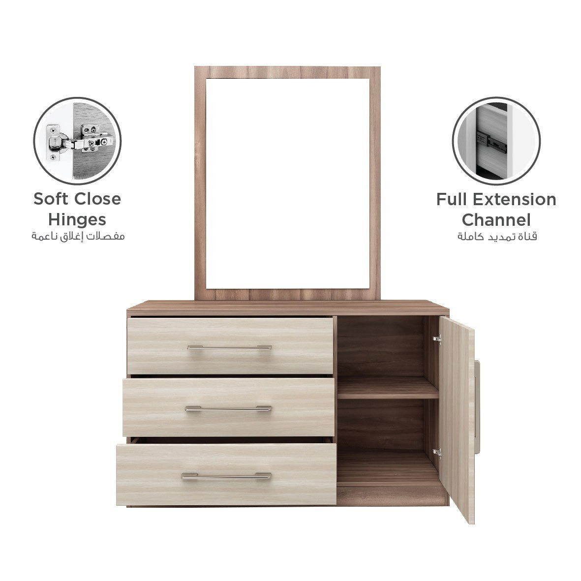 Brixton 5-Piece King Bedroom Set - 180x200 cm-hbxbedroom-bedsandbedsets-bedroomsets-king-image-9