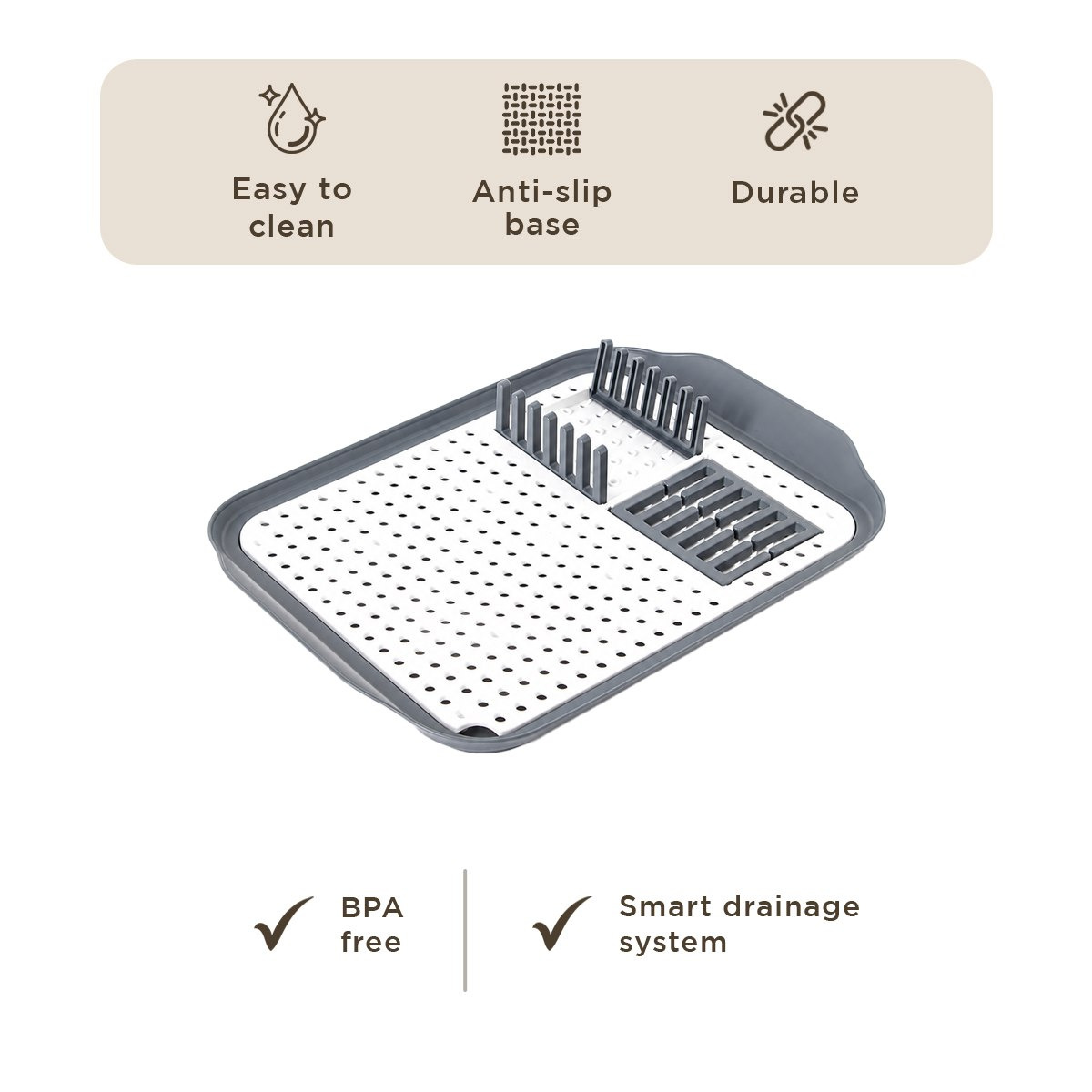 Foly Life Smart Dish Rack cum Drainer - 41.5x30 cm-hbxhomeware-hbxkitchen-image-8