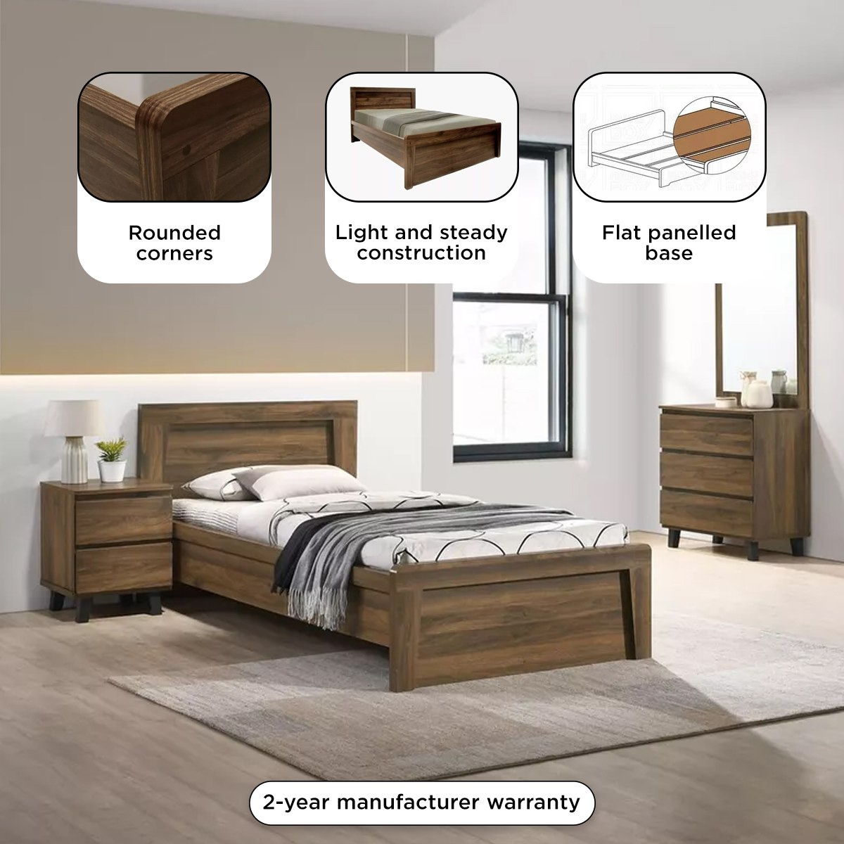 Kulltorp Plus Single Bed - 90x200 cm-hbxfurniture-bedsandbedsets-beds-single-image-5