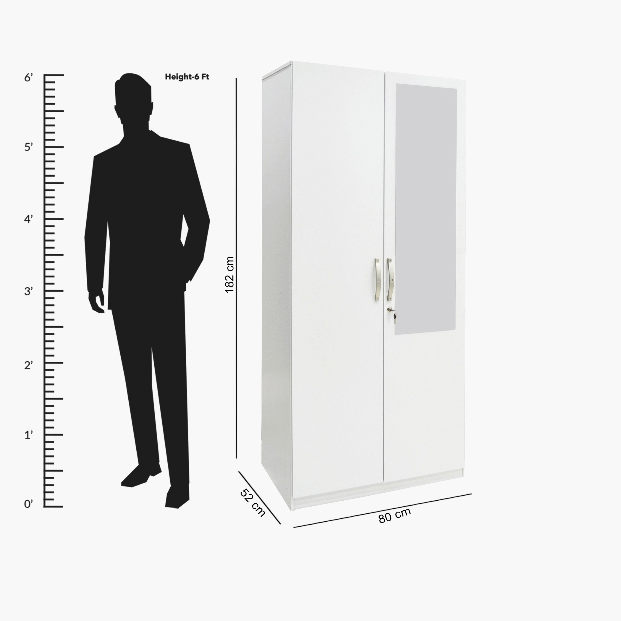 خزانة ملابس بابين بمرآة وقفل من كولتورب بلس-hbxfurniture-wardrobes-image-8
