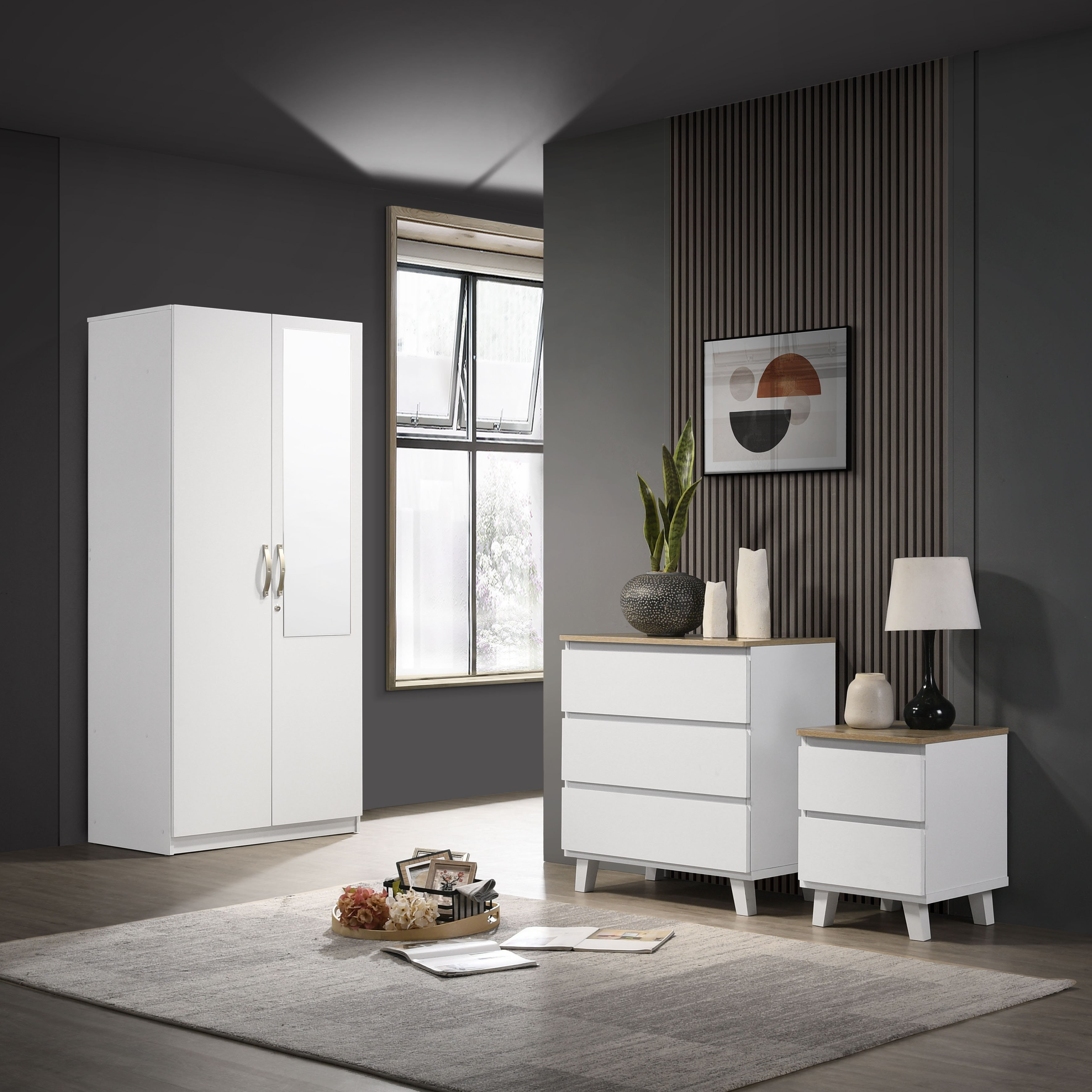 Kulltorp Plus 2-Door Wardrobe with Mirror and Lock-hbxfurniture-wardrobes-image-8