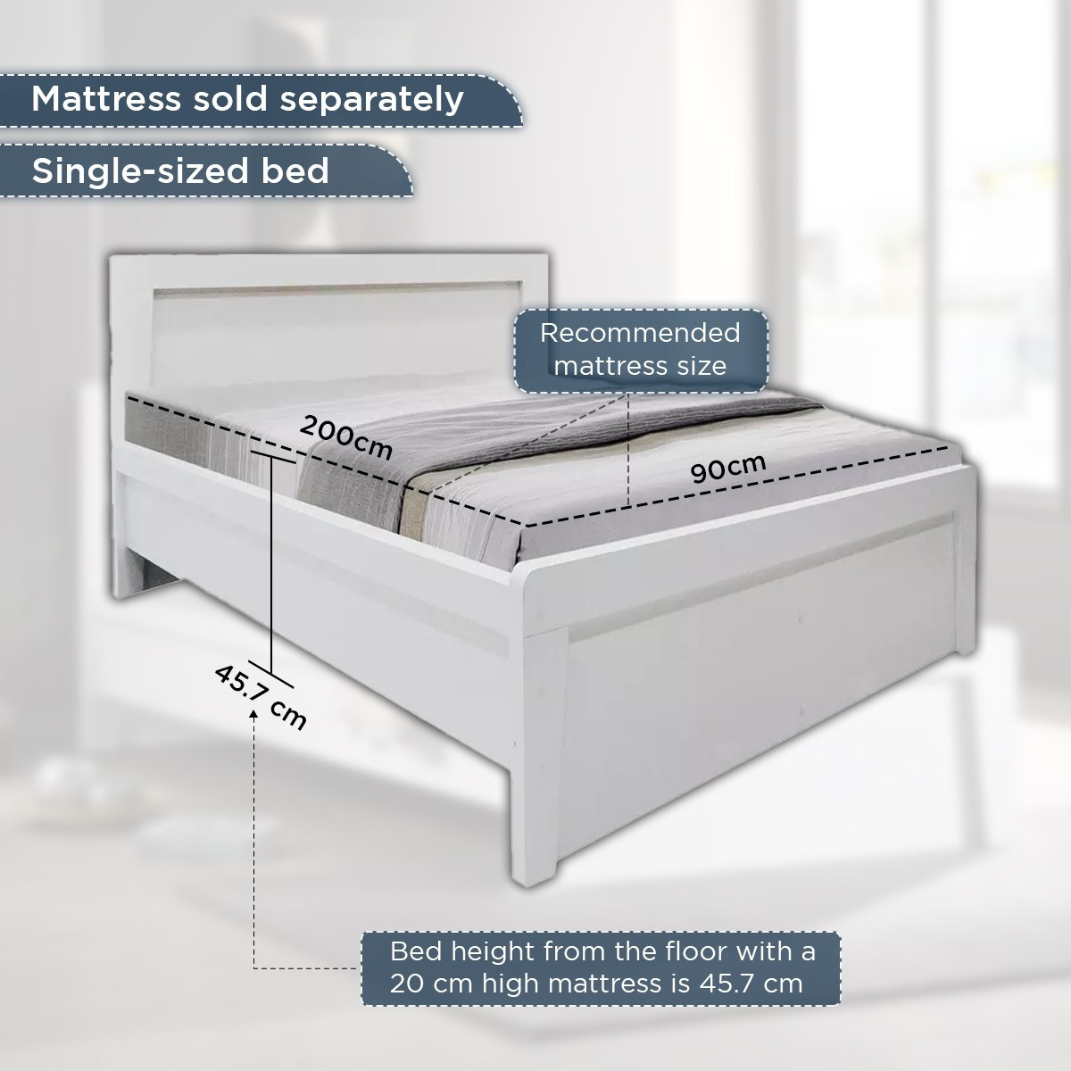 Kulltorp Plus Single Bed - 90x200 cm-hbxfurniture-bedsandbedsets-beds-single-image-11