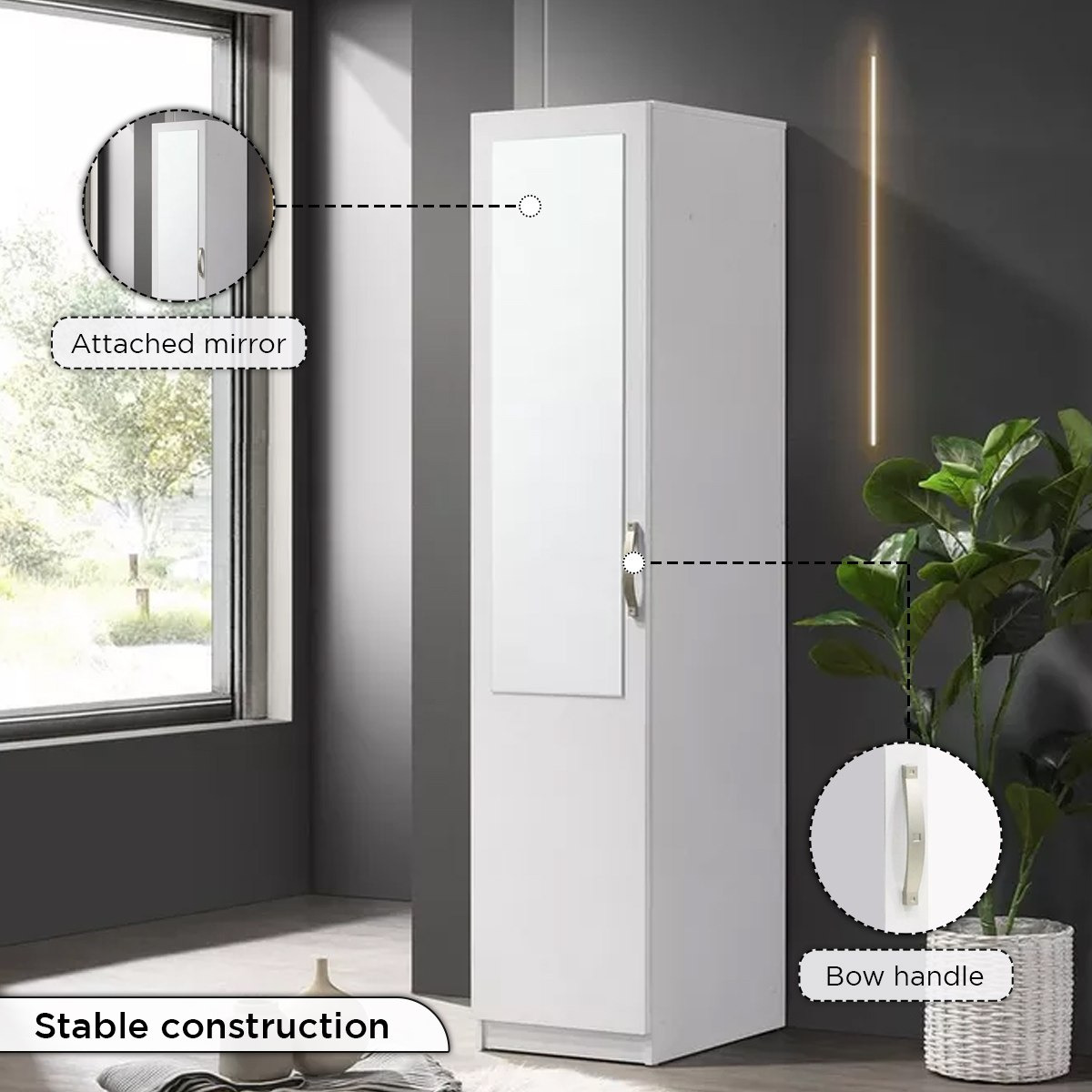 Kulltorp Plus 1-Door Wardrobe with Mirror-PROMO_HB_KSA_HBX10_190925-image-4