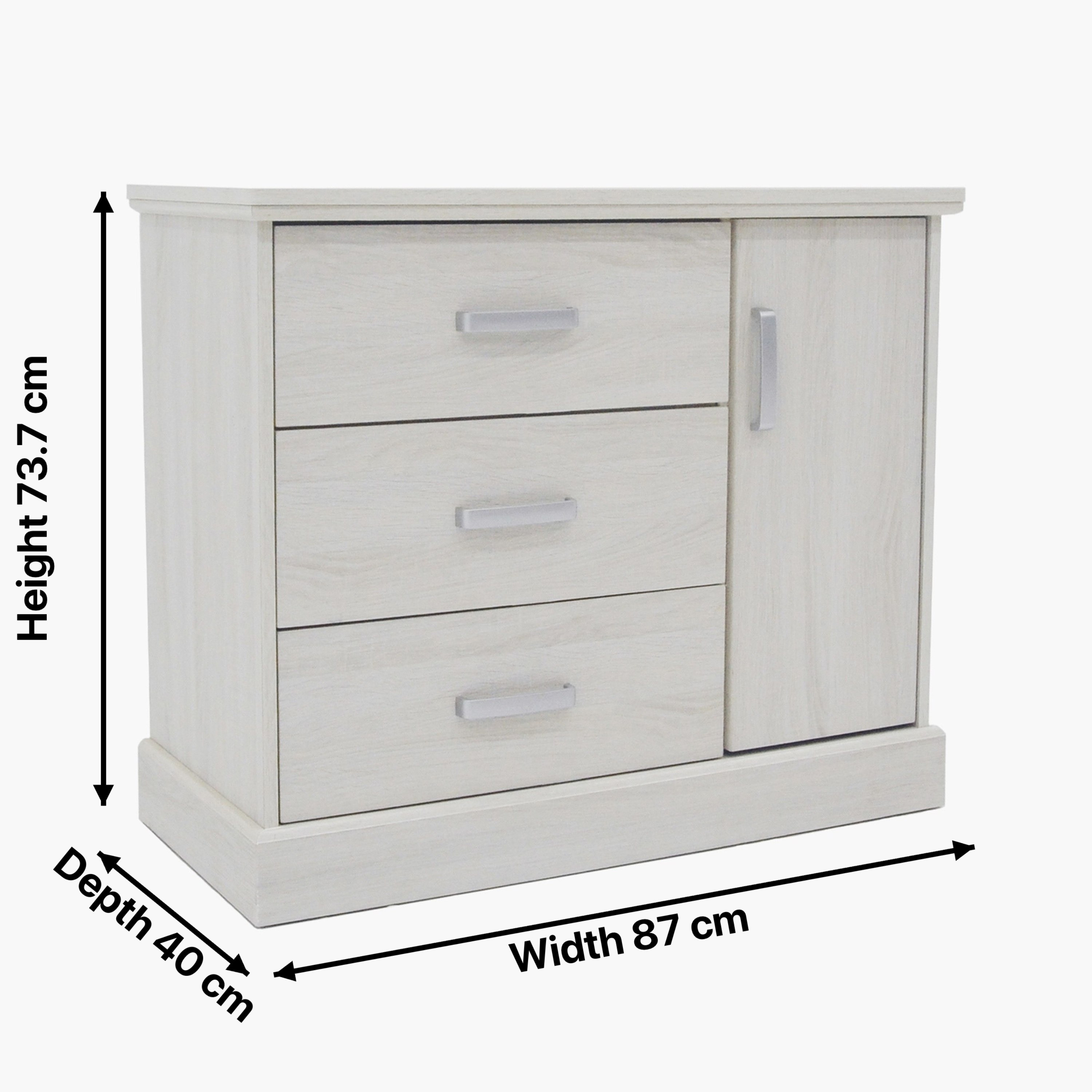 Blair 3-Drawer 1-Door Dresser without Mirror-hbxfurniture-kidsroom-kidsdressersandmirrors-image-8