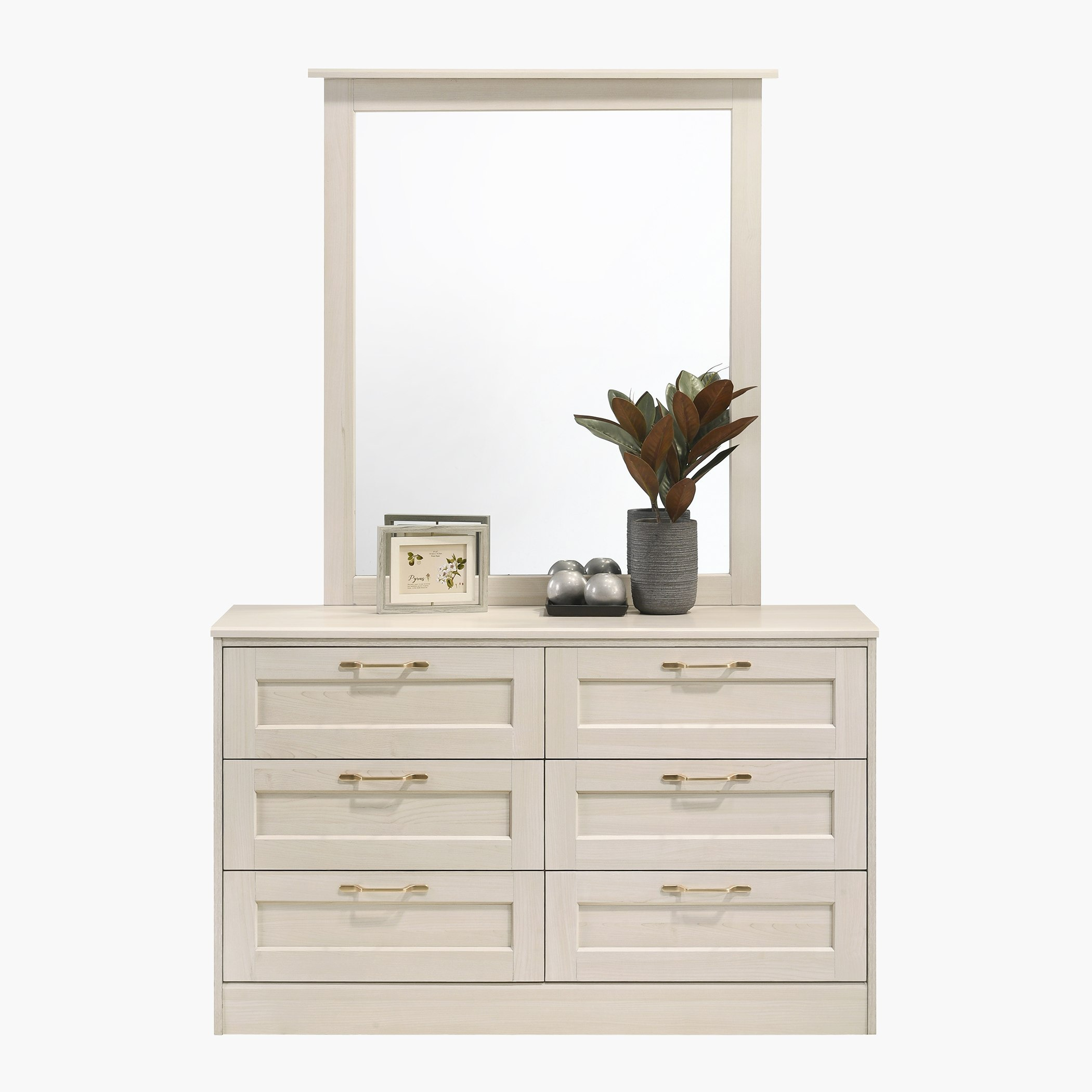 طاولة تزيين ماستر 6 أدراج دون مرآة من سونبيرج-hbxfurniture-bedroom-dressersandmirrors-image-2