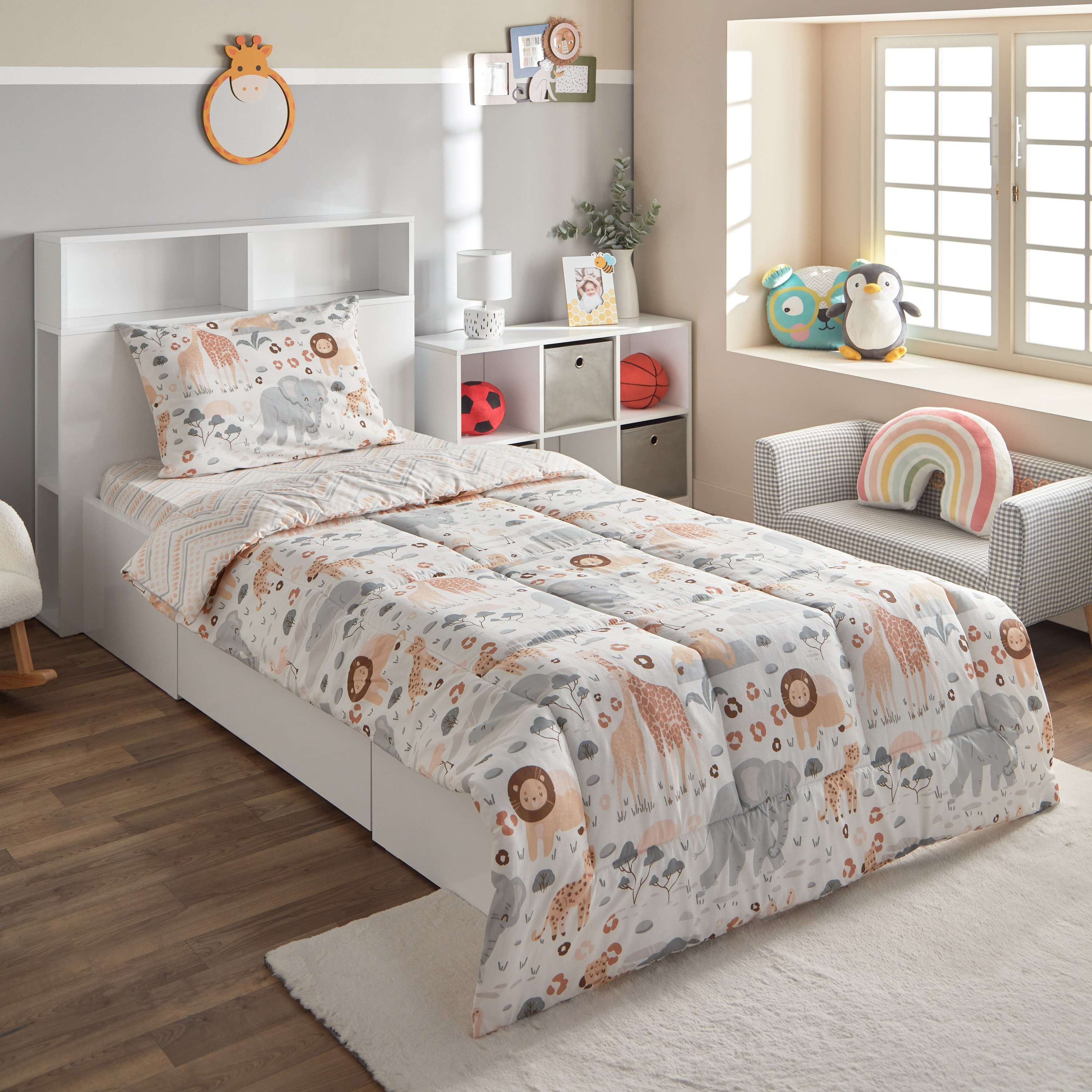 طقم لحاف قطن فردي قطعتين من رون - 135x220 سم-hbxhomeware-hbxkidsandyouth-image-1