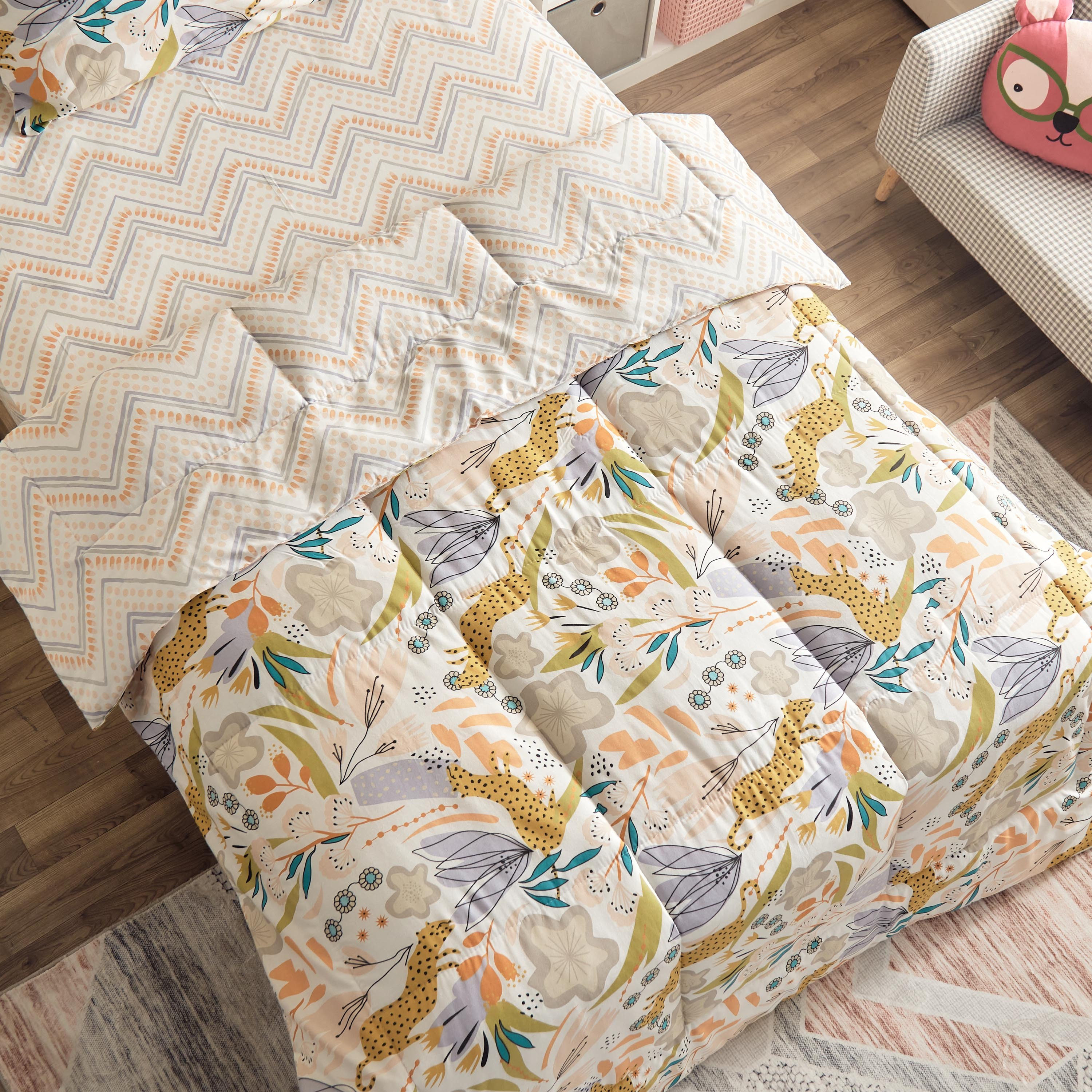Ron Flora Kapas 2-Piece Twin Cotton Comforter Set - 160x220 cm-hbxhomeware-hbxkidsandyouth-image-4