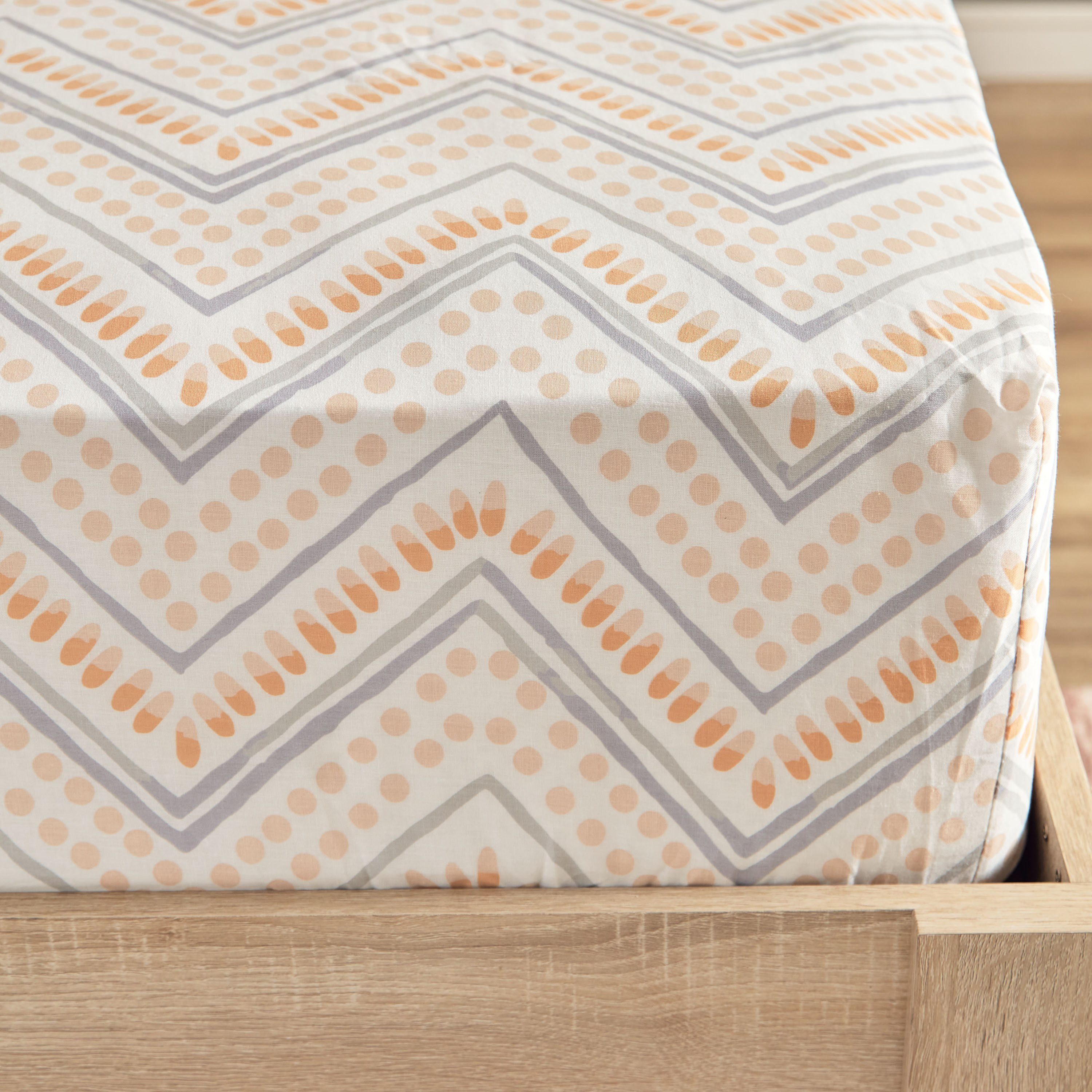 Ron Flora Kapas 144 TC Twin Cotton Bedsheet - 120x200+25 cm-hbxhomeware-hbxkidsandyouth-image-5
