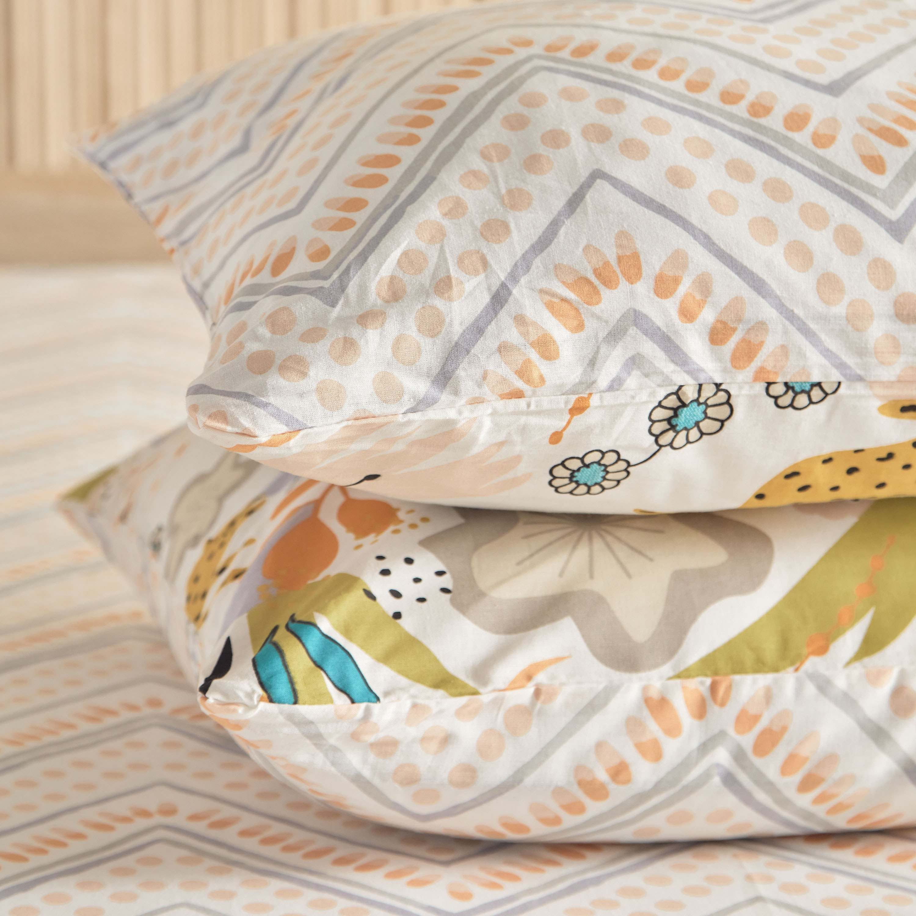 طقم غطاء وسادة قطن 144 خيط قطعتين فلورا كاباس من رون- 50x75 سم-hbxhomeware-hbxkidsandyouth-image-4