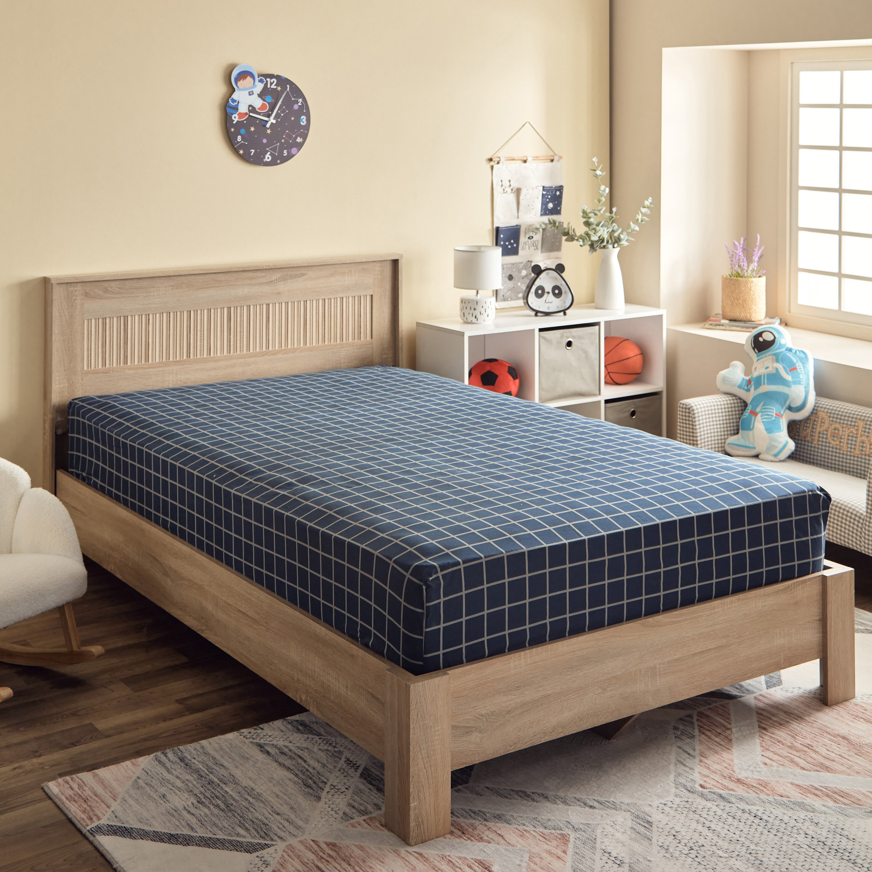 طقم لحاف قطن مزدوج قطعتين 144 خيط - تشيك كاباس من هاري - 160x220 سم-hbxhomeware-hbxkidsandyouth-image-1