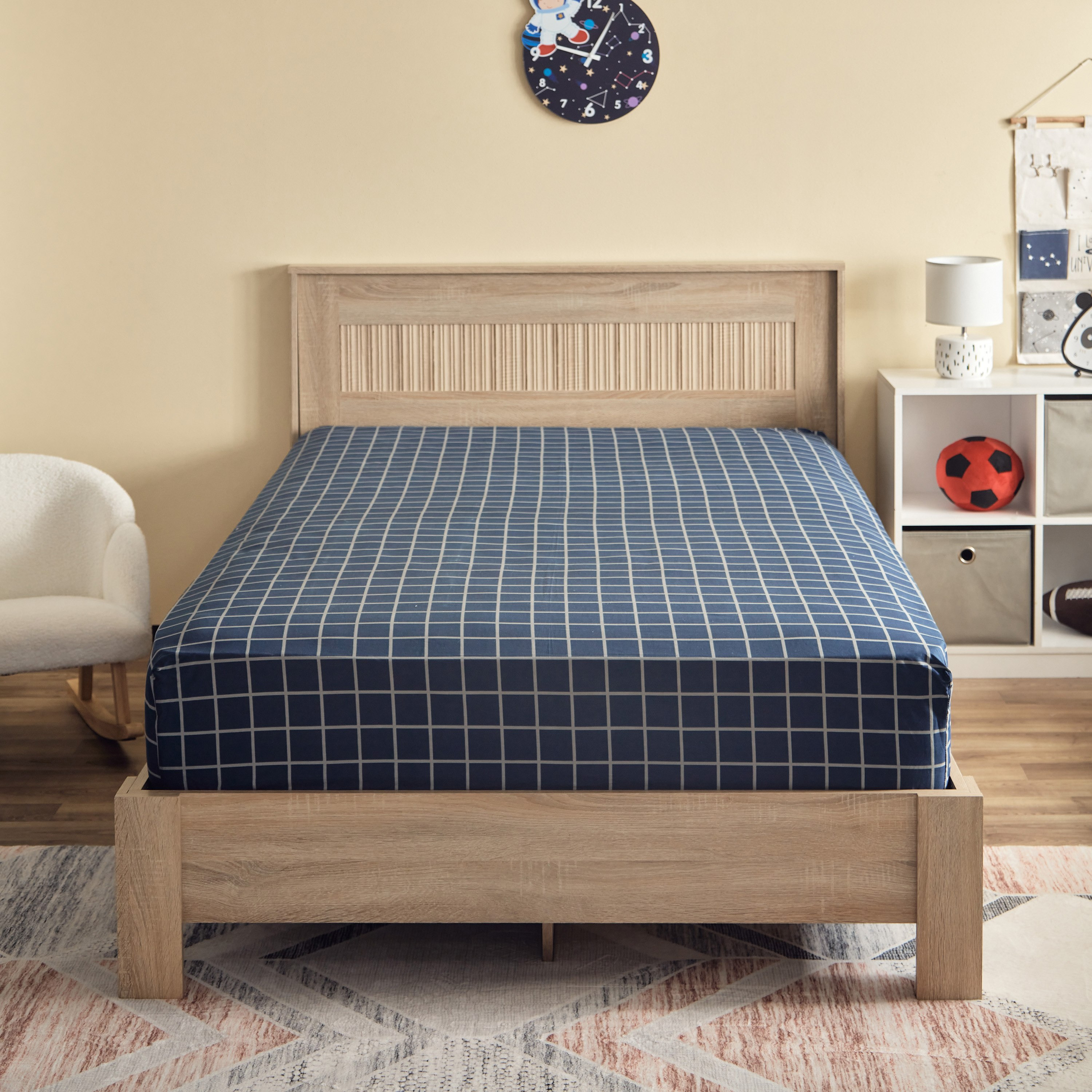 طقم لحاف قطن مزدوج قطعتين 144 خيط - تشيك كاباس من هاري - 160x220 سم-hbxhomeware-hbxkidsandyouth-image-2