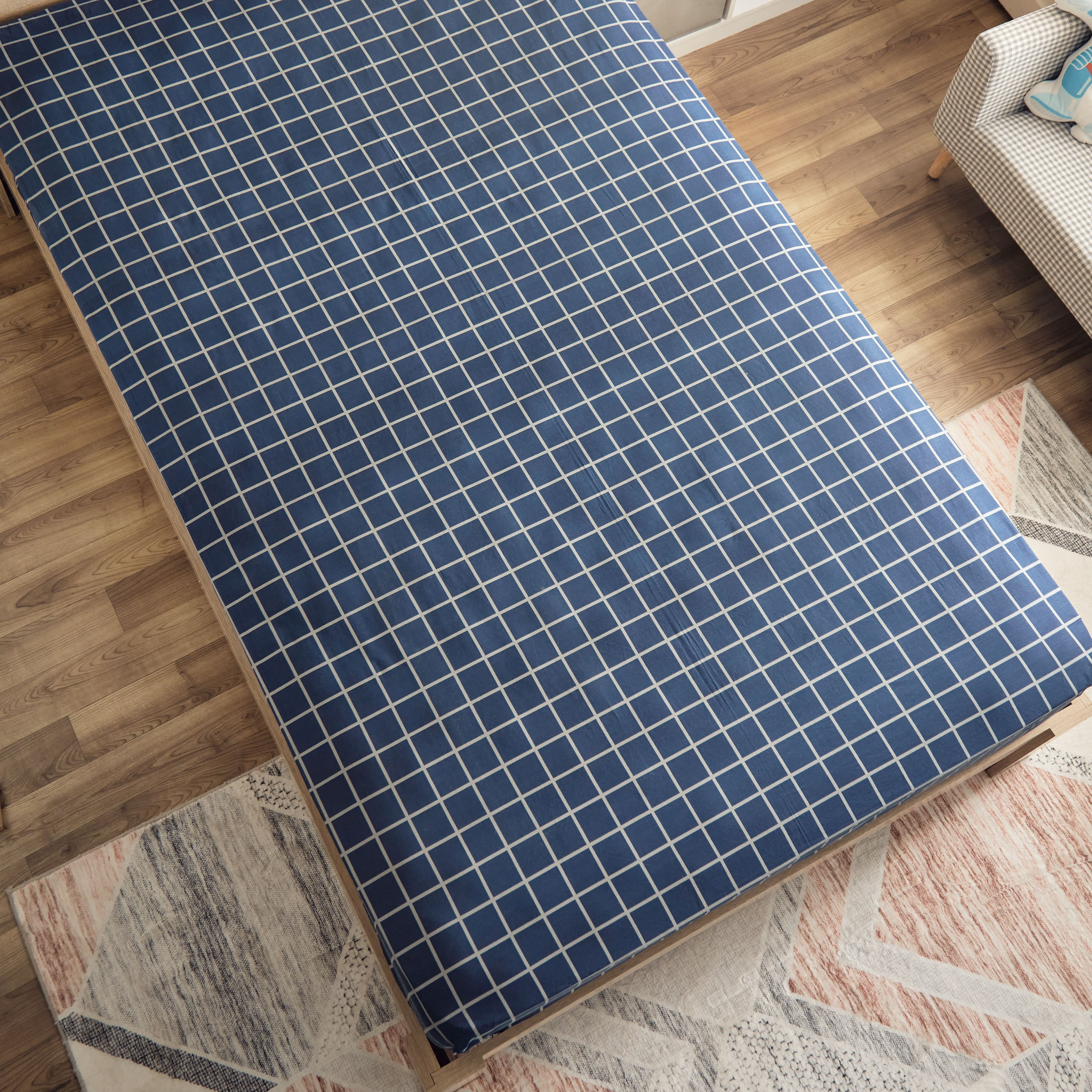 طقم لحاف قطن مزدوج قطعتين 144 خيط - تشيك كاباس من هاري - 160x220 سم-hbxhomeware-hbxkidsandyouth-image-3