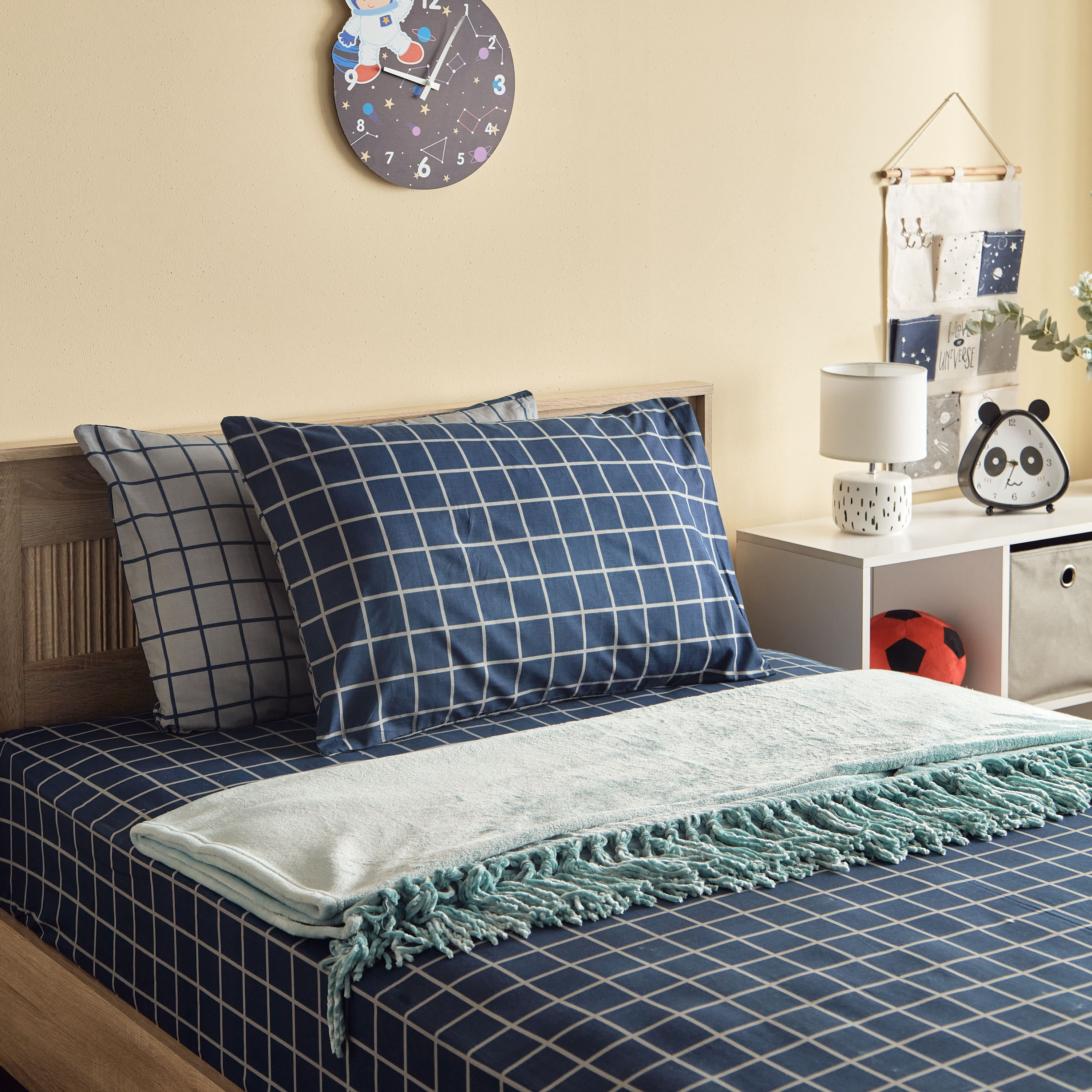 Harry Check Kapas 2-Piece Cotton Pillow Cover Set - 50x75 cm-hbxhomeware-hbxkidsandyouth-image-6