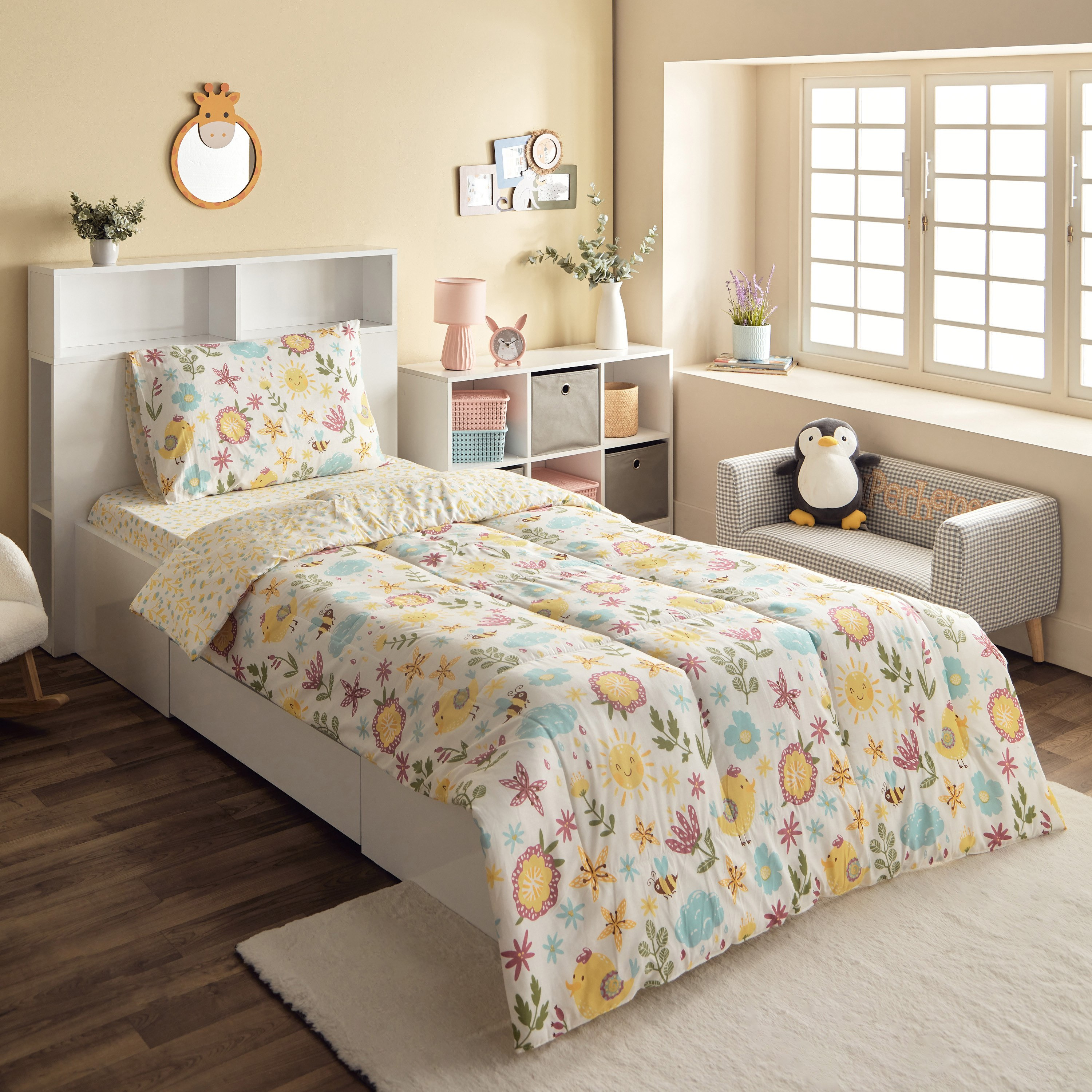طقم لحاف فردي بلوم كاباس 144 خيط قطعتين من هيرميون - 135x220 سم-hbxhomeware-hbxkidsandyouth-image-1