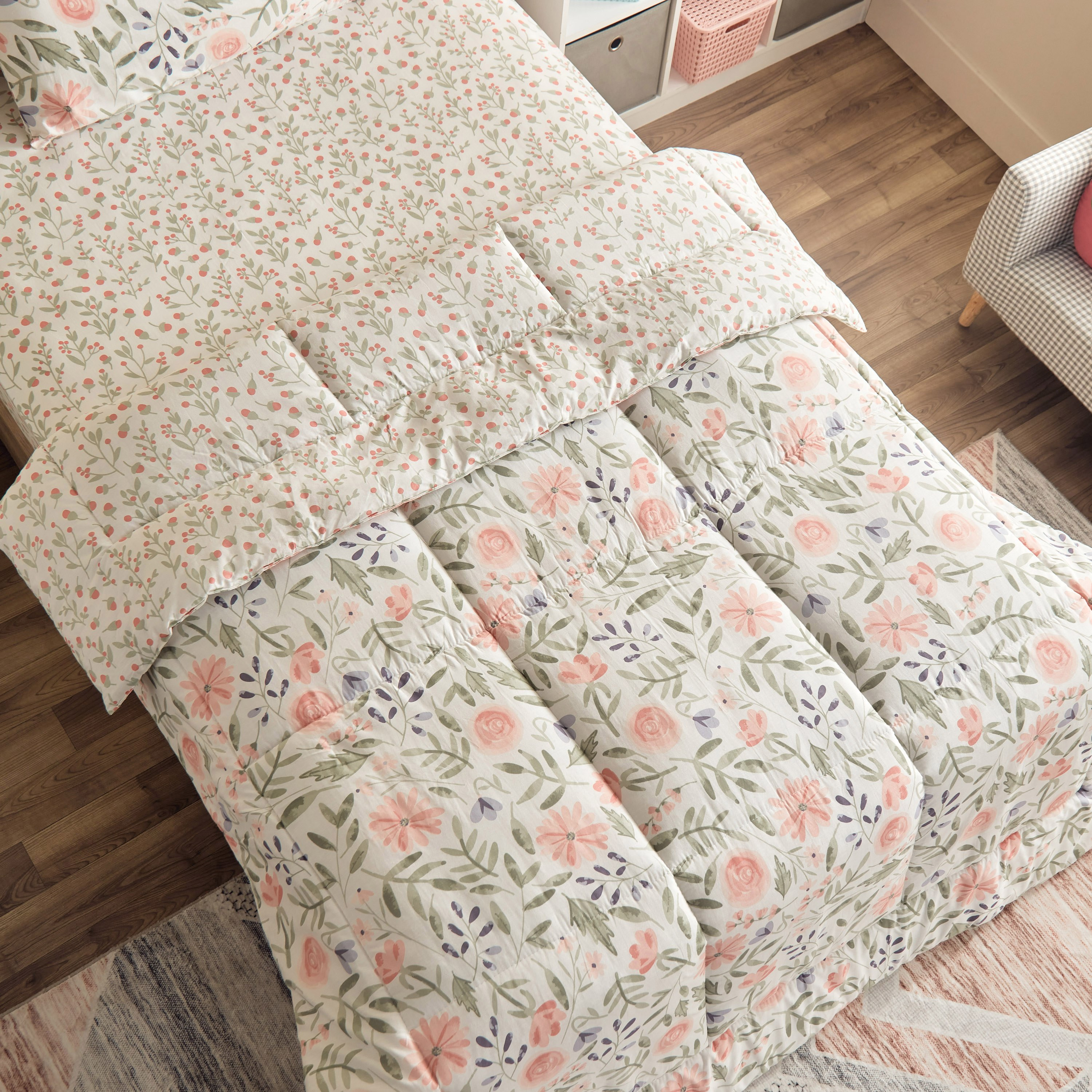 شرشف مطاطي قطني مزدوج من هرميون قطعتين 144 خيط -160x220  سم-hbxhomeware-hbxkidsandyouth-image-4