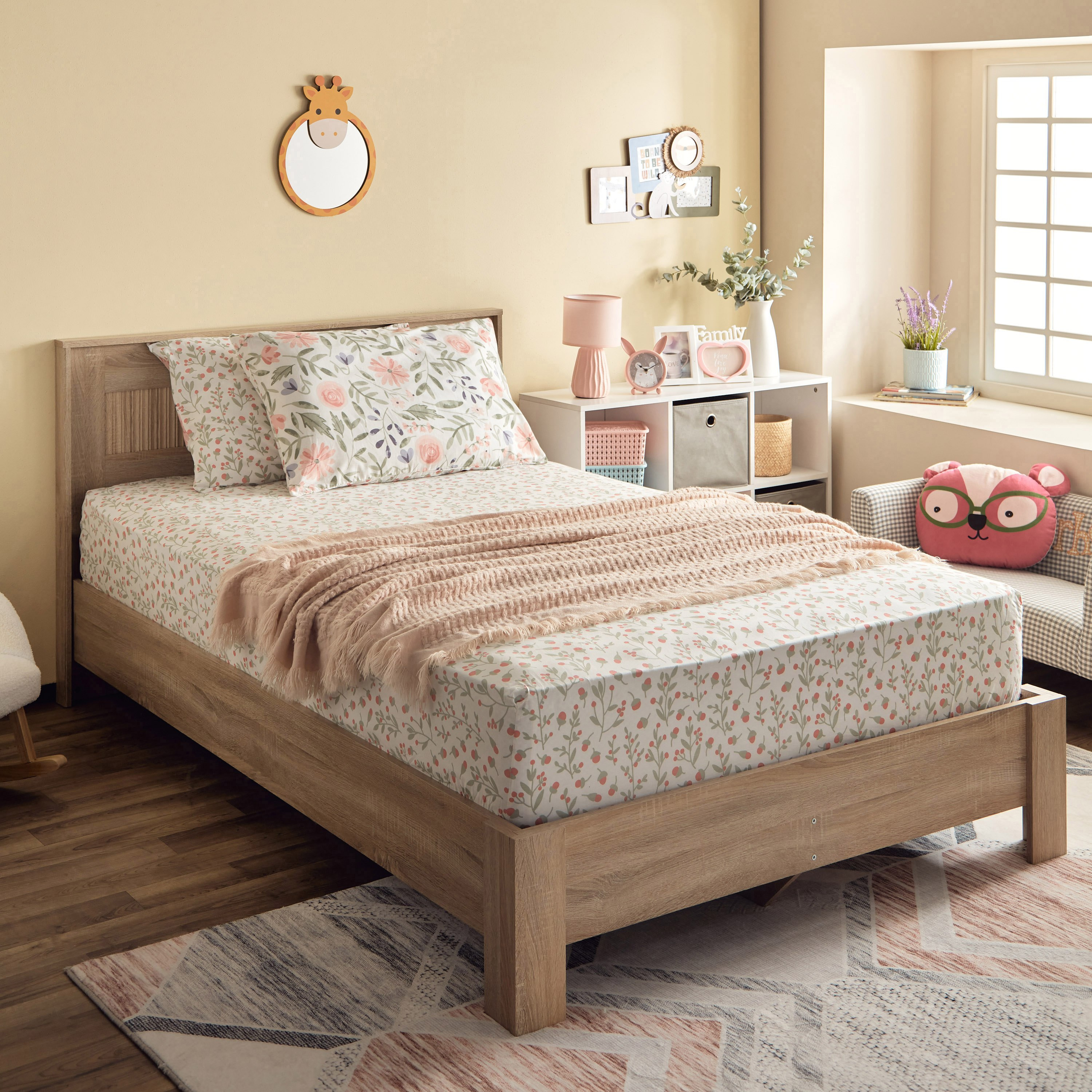 Hermione Chrsy Kapas 144 TC Cotton Twin Fitted Sheet - 120x200+25 cm-hbxhomeware-hbxkidsandyouth-image-7